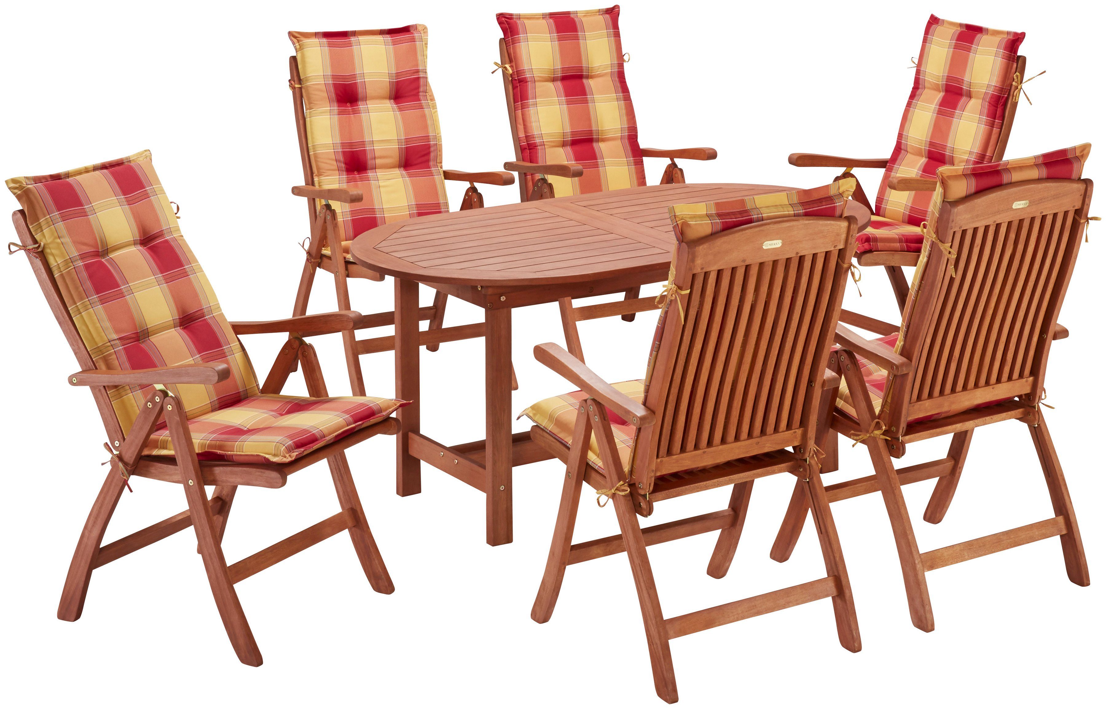 MERXX Tuin-eethoek Maracaibo Eucalyptushout, FSC mix, geschikt voor 6 personen (13-delig)