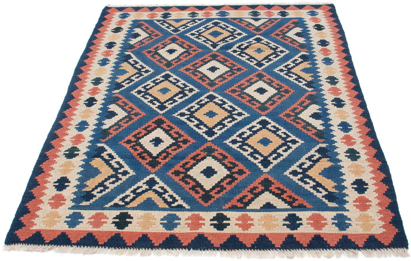 morgenland Wollen kleed Kelim Fars medaillon 180 x 114 cm Omkeerbaar tapijt