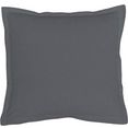 schlafgut kussenovertrek jersey-elastaan met staande zoom (2 stuks) grijs