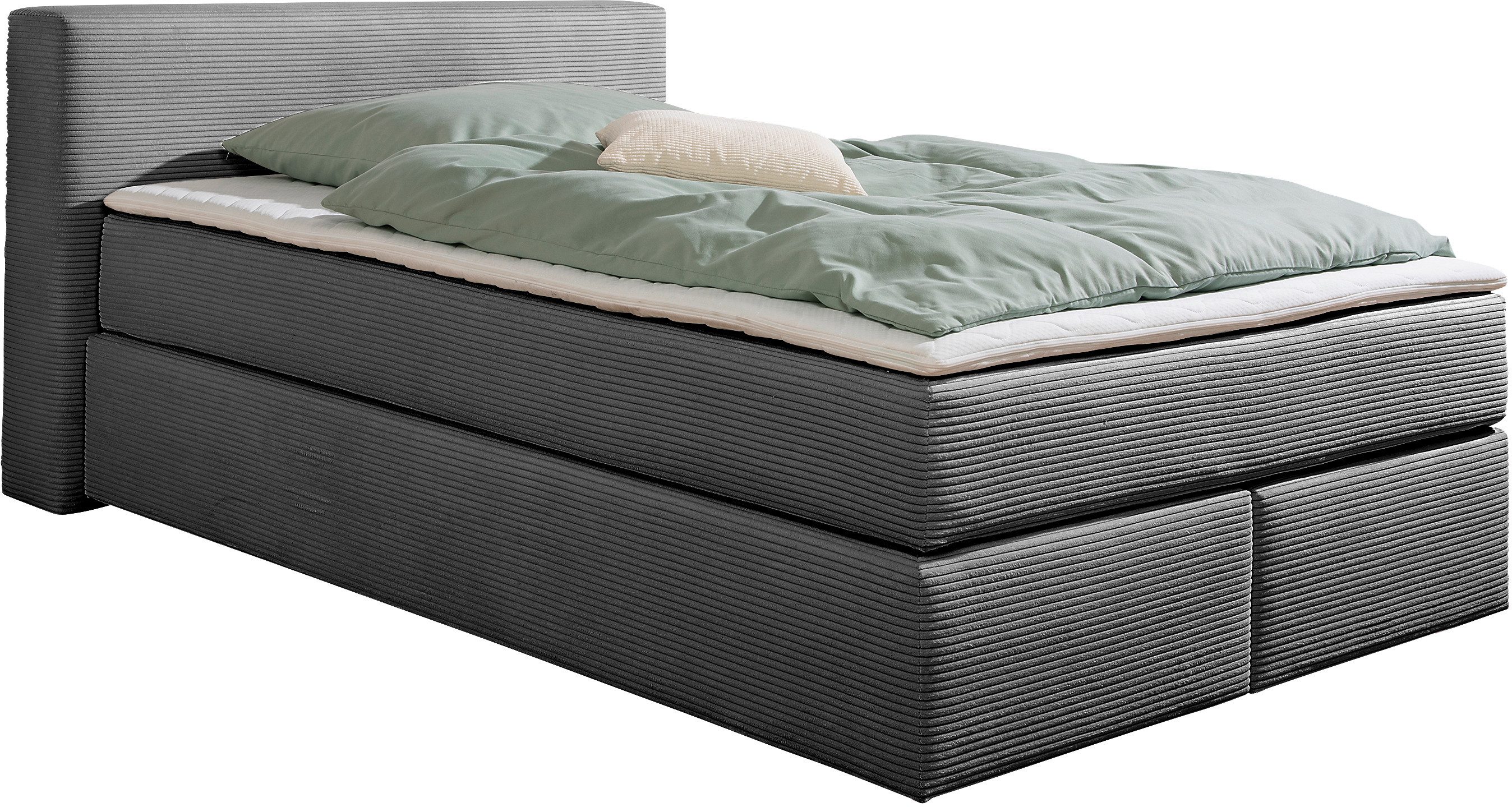 andas Boxspring Åby In cord bekleding, optioneel met en zonder matras verkrijgbaar