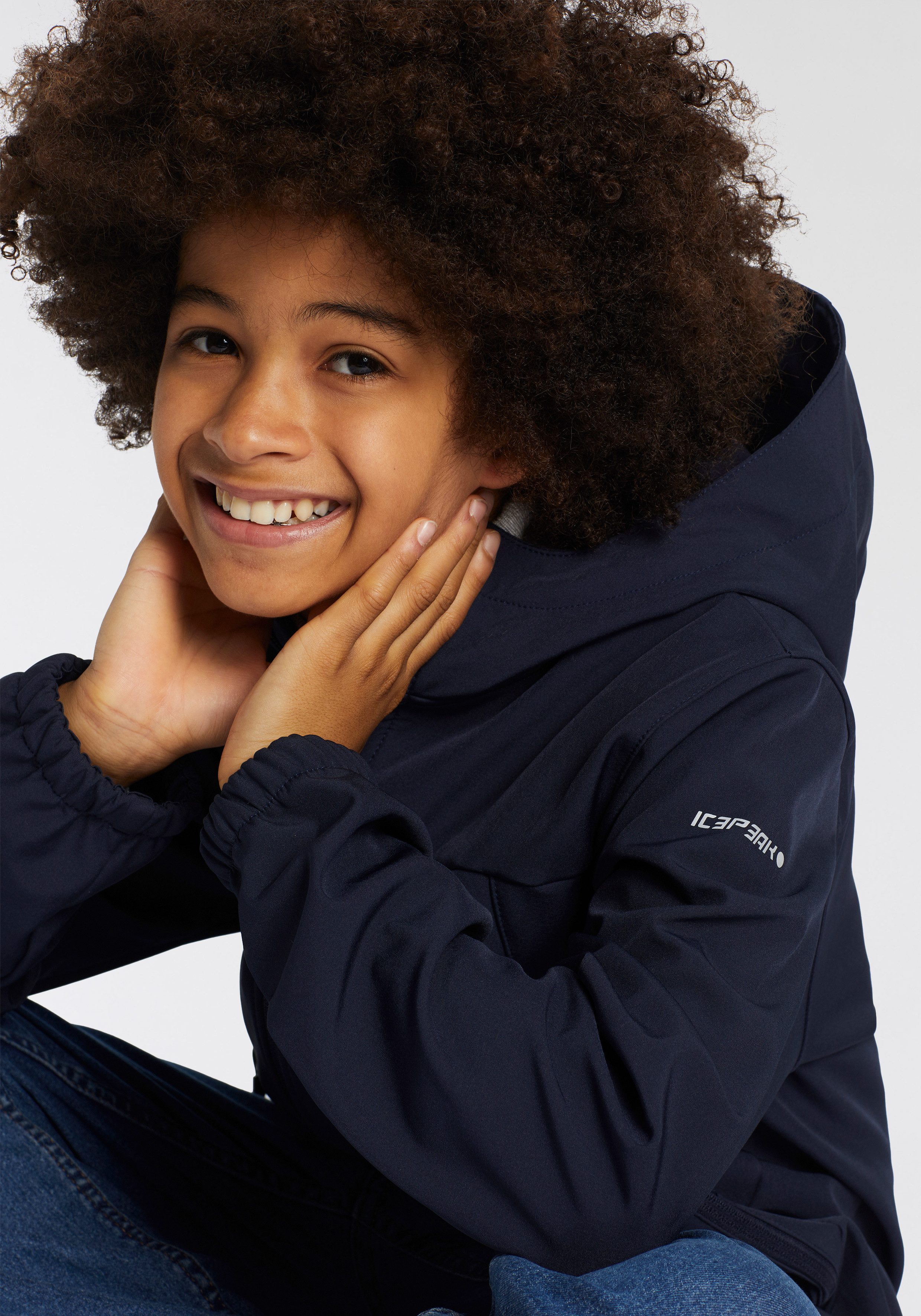 Icepeak Softshell-jack KONAN JR van winddicht en waterafstotend materiaal (1 stuk)