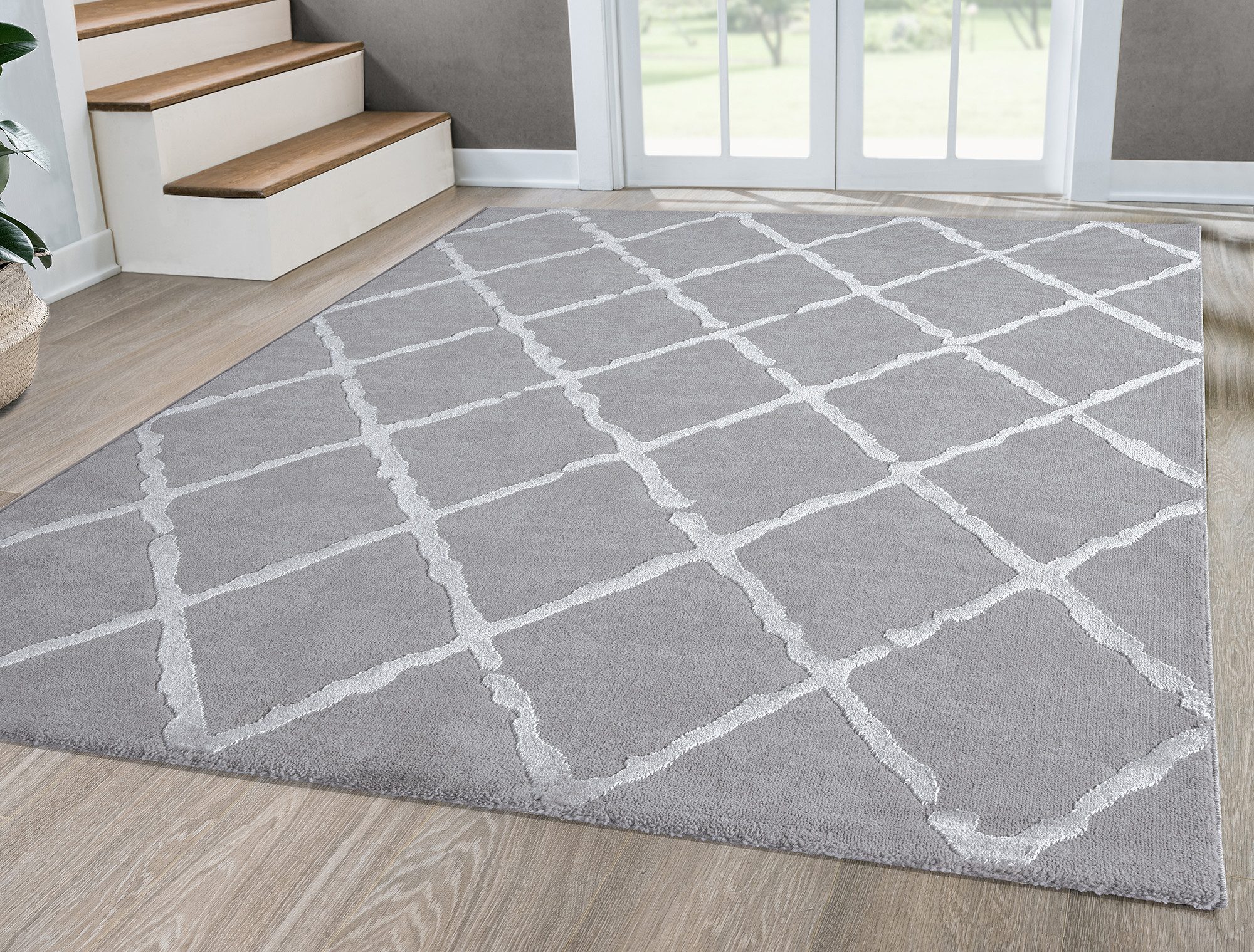 The carpet Vloerkleed Knight moderne woonkamer tapijt met elegant glanzende pool