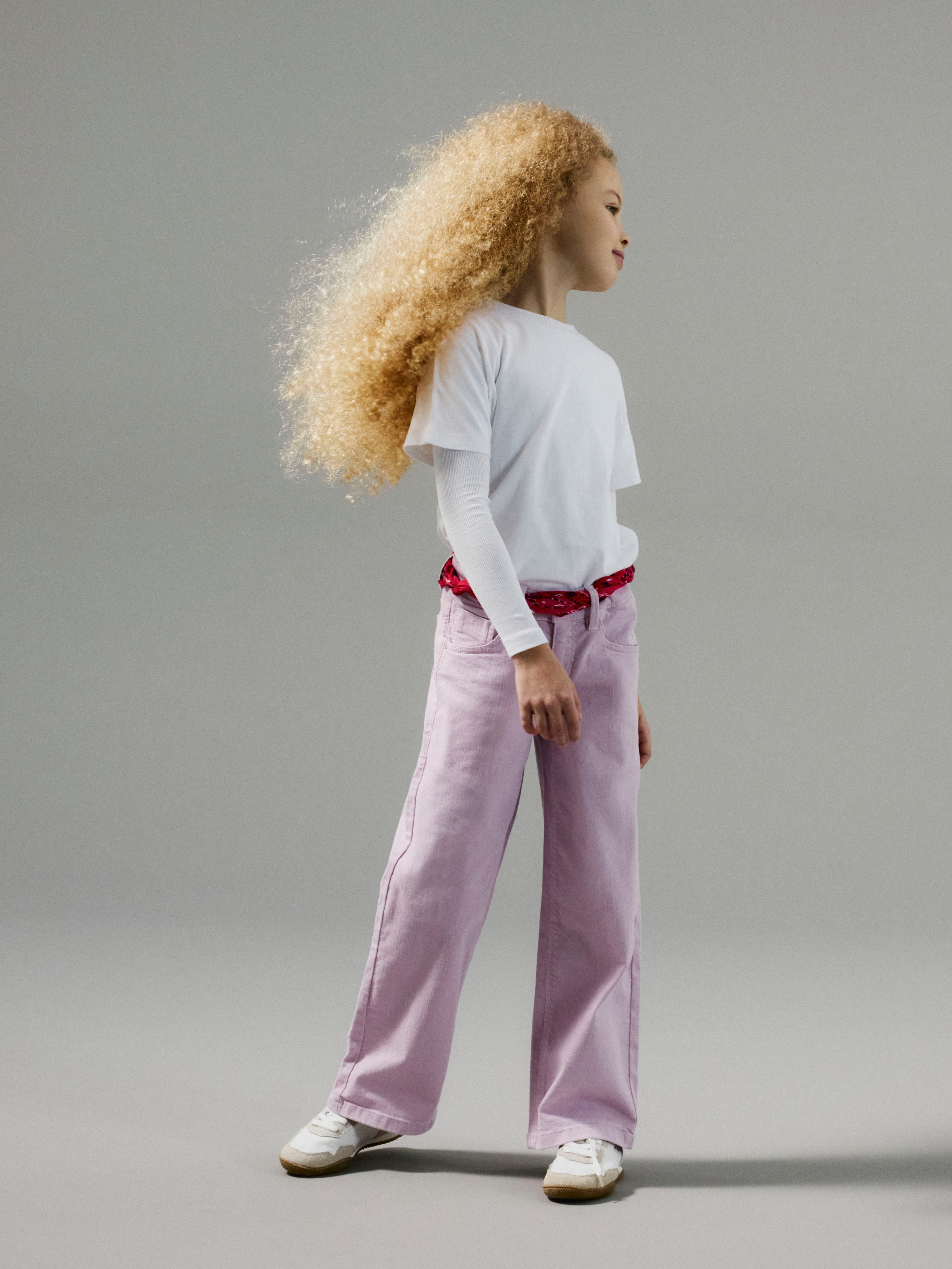 Name It Five-pocketsbroek NKFROSE WIDE TWI PANT 1115-TP NOOS