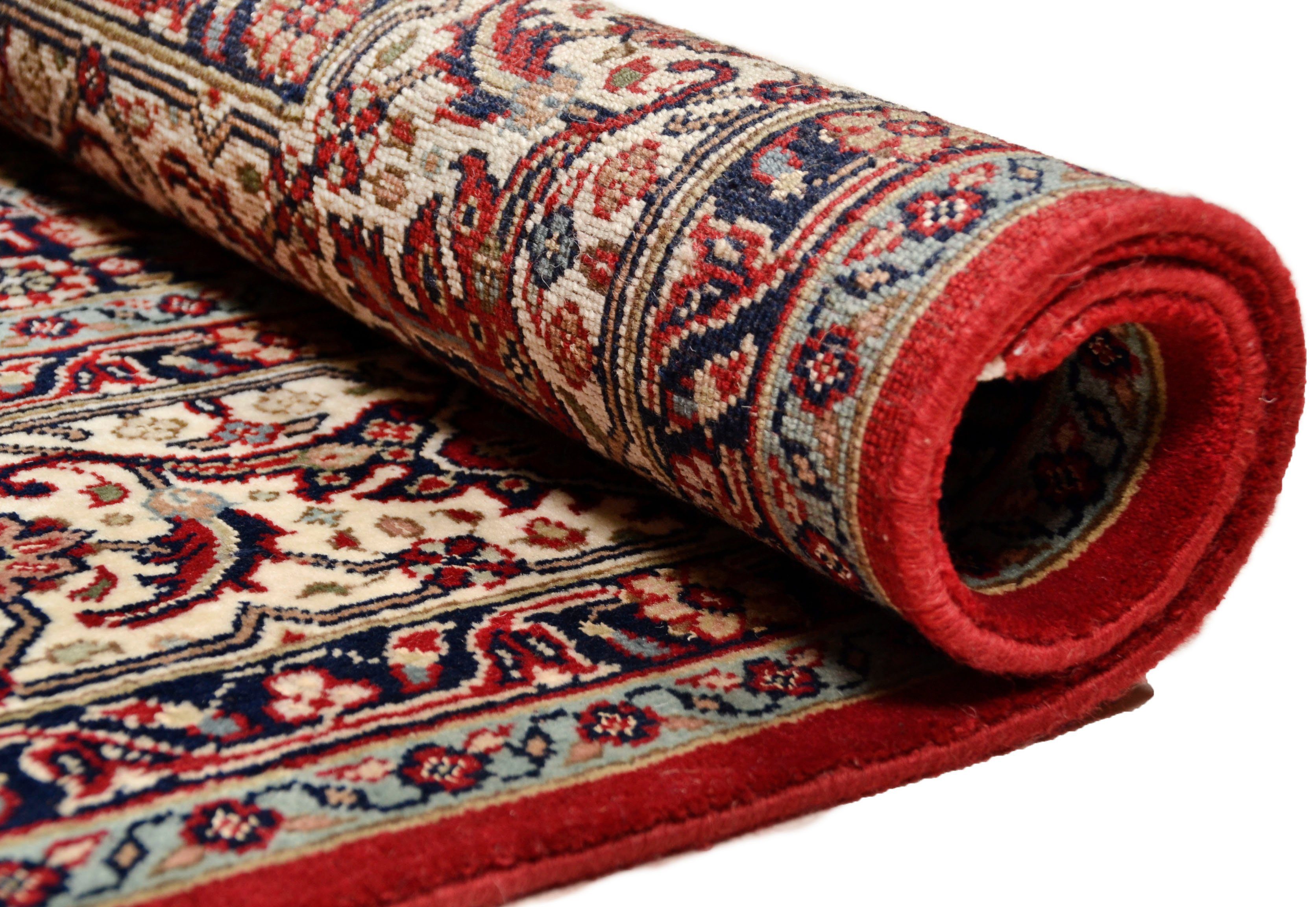 THEKO Oosters tapijt Meraj Silk Touch Bidjar Pool van 20% zijde, met de hand geknoopt, met franje