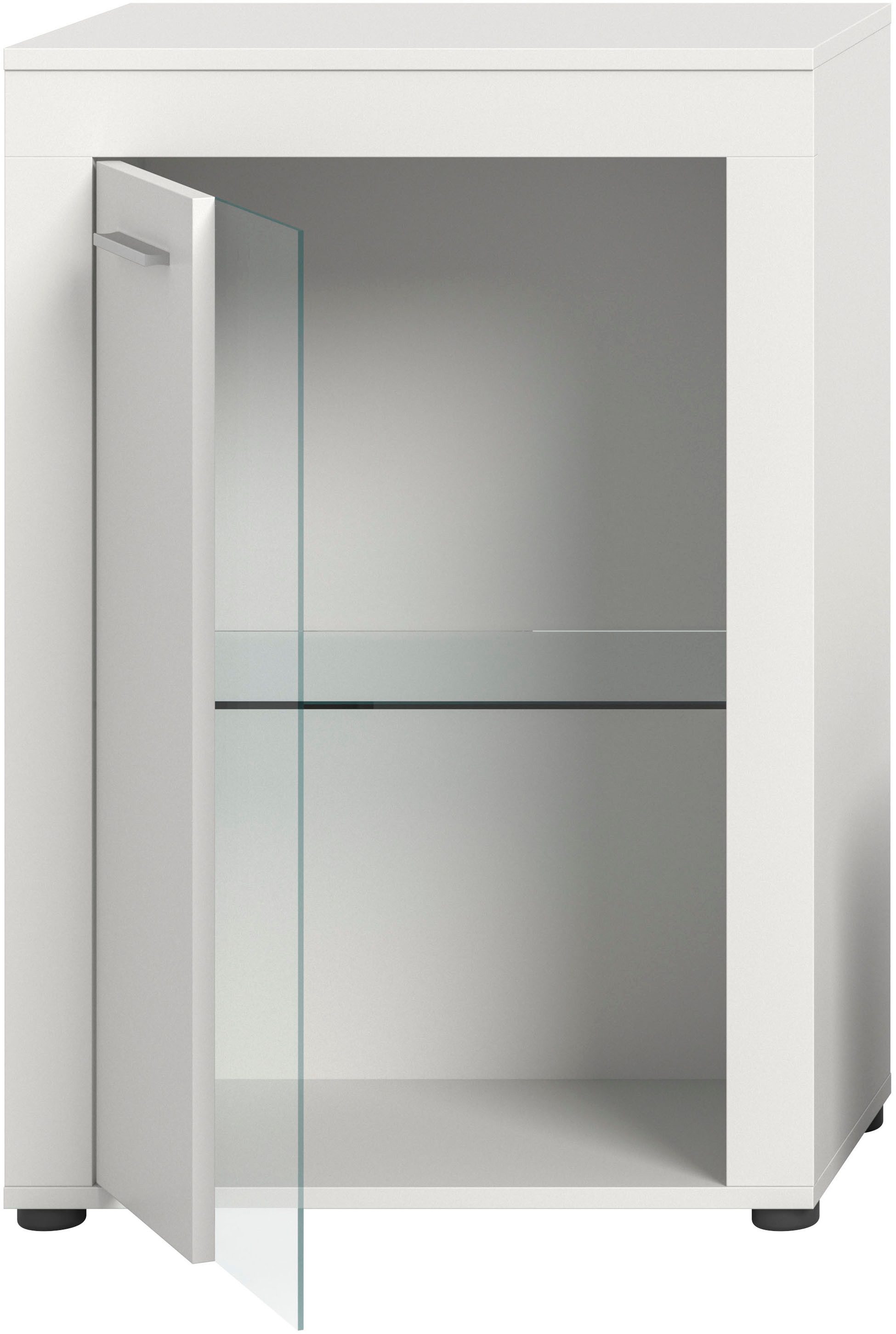 INOSIGN Vitrinekast Aosta, breedte 60 cm, staand of hangend, in verschillende kleuren Deurafdichting verwisselbaar, 1 glazen inlegvloer, hangvitrine, staande vitrine