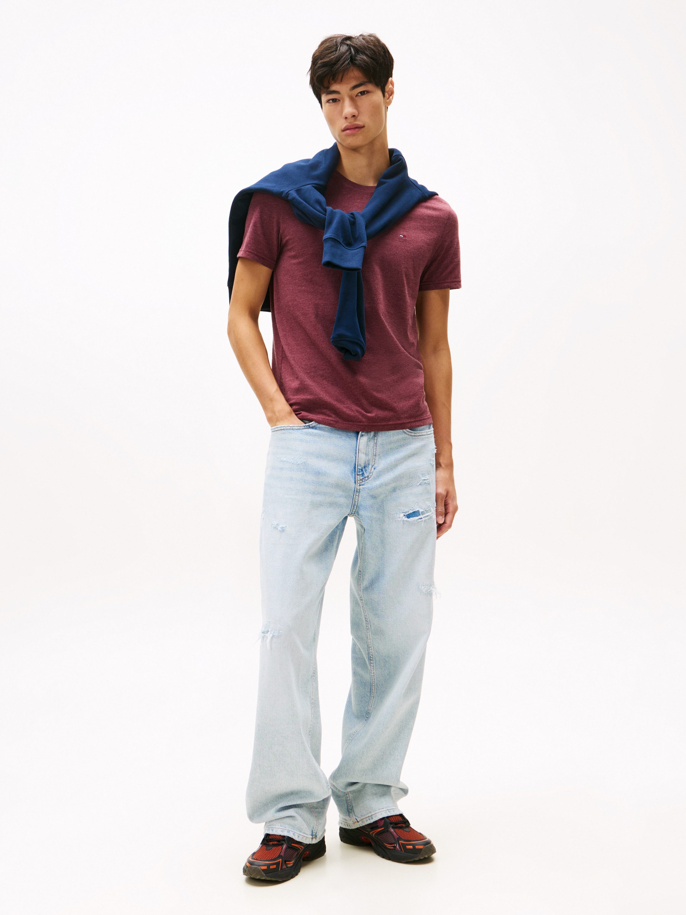 TOMMY JEANS T-shirt TJM XSLIM JASPE HTR TEE EXT