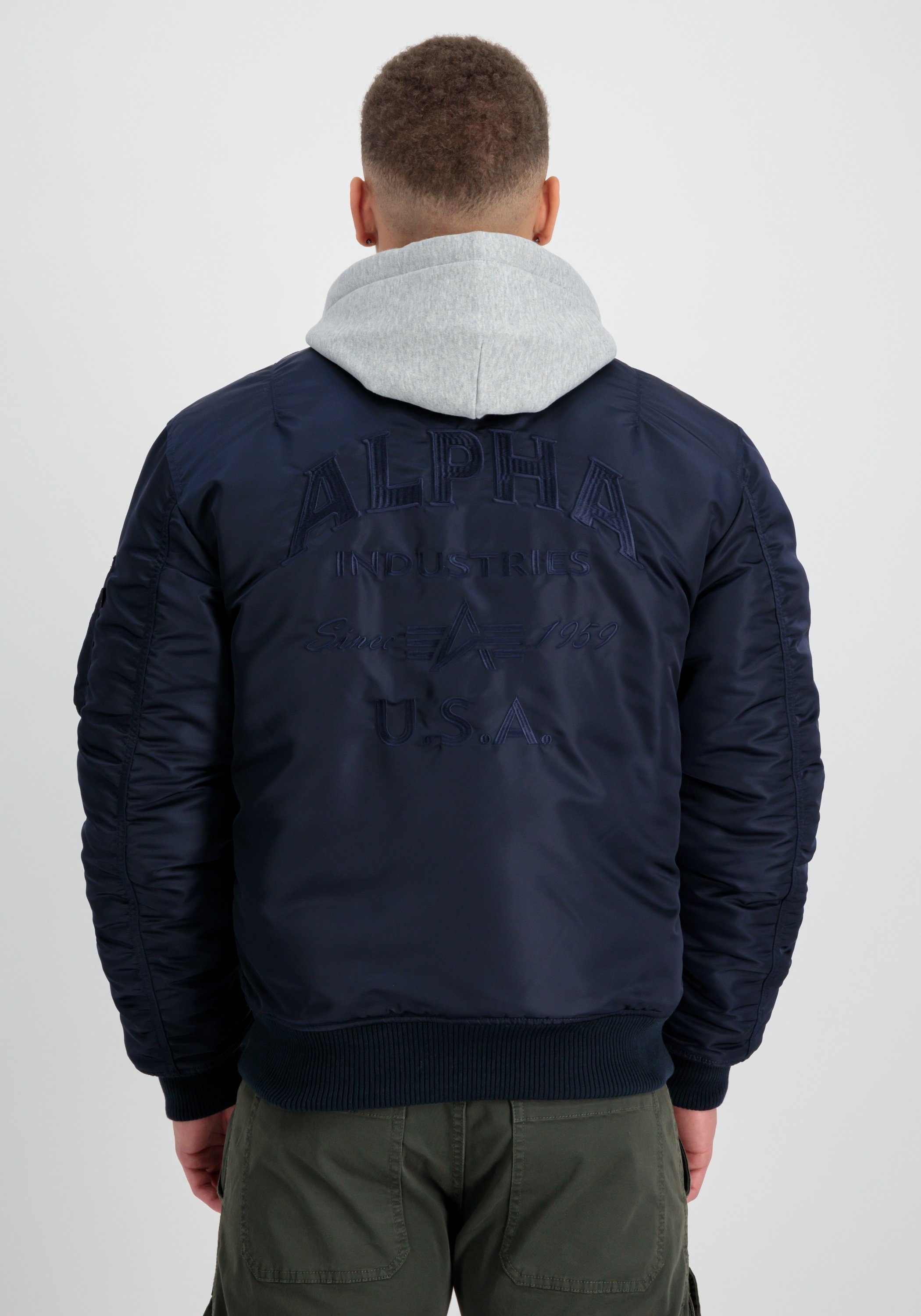 Alpha Industries Bomberjack MA-1 Zip Hood Back EMB