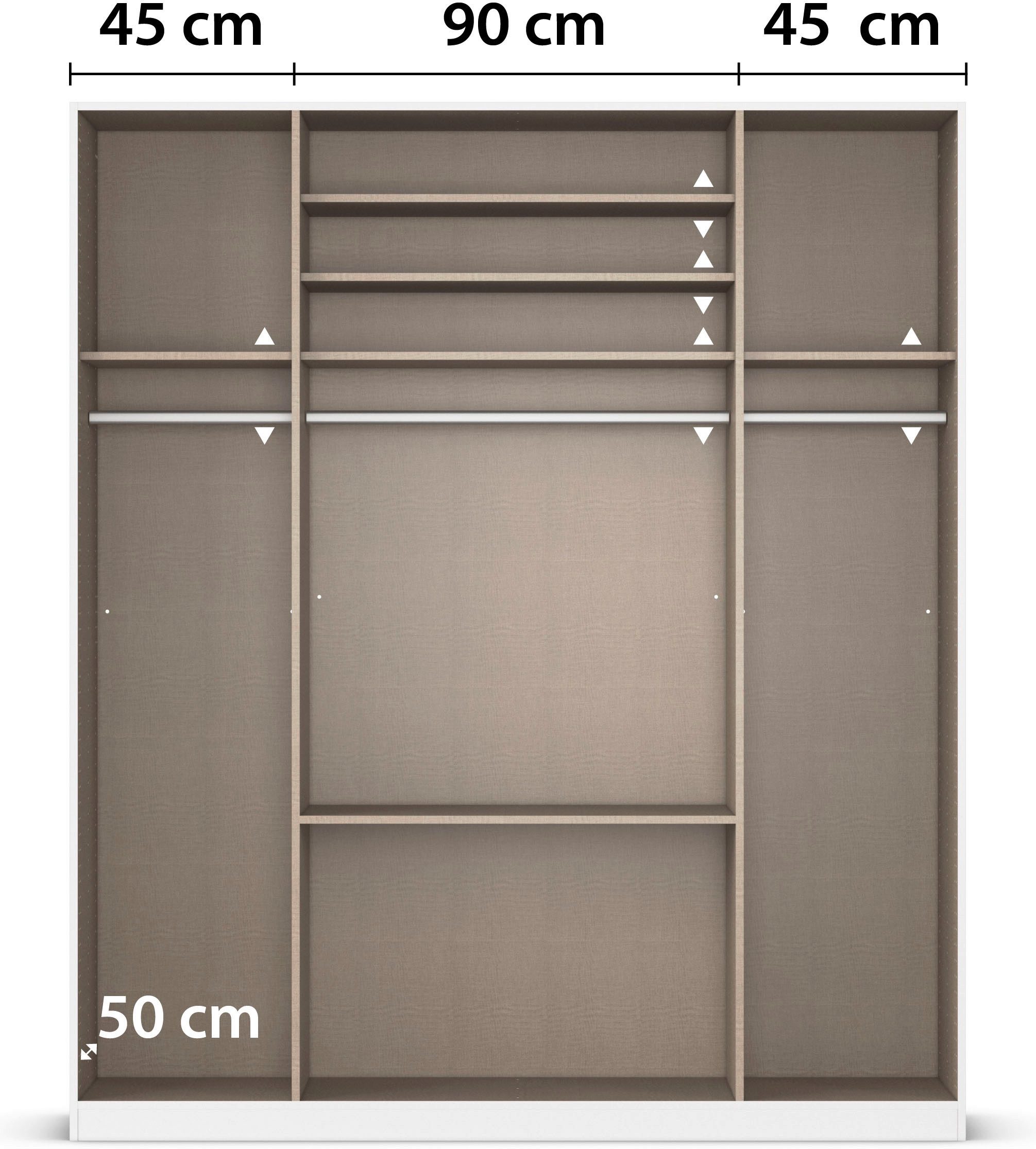 rauch Draaideurkast Kledingkast kast garderobe AGORDO met decor- of hoogglansfront