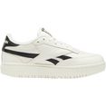 reebok classic plateausneakers club c double wit