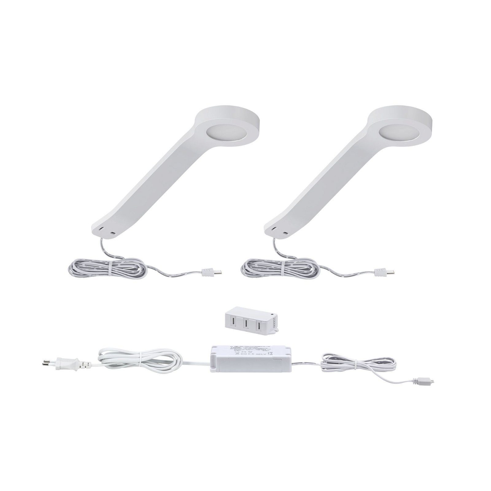 Paulmann Verlichting voor onderkast Clever Connect Mike 2x2,5W DC 2700-6500K 12V wit mat/kunststof (2 stuks)