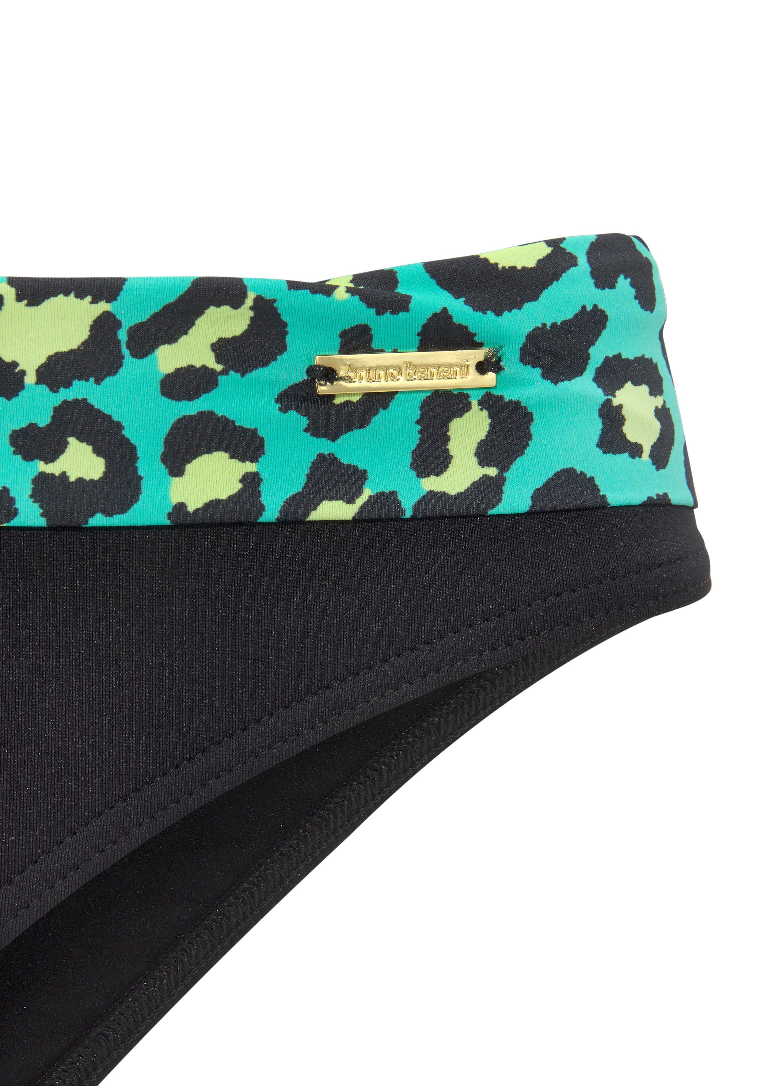Bruno Banani Beugelbikini met turquoisekleurige animal-print