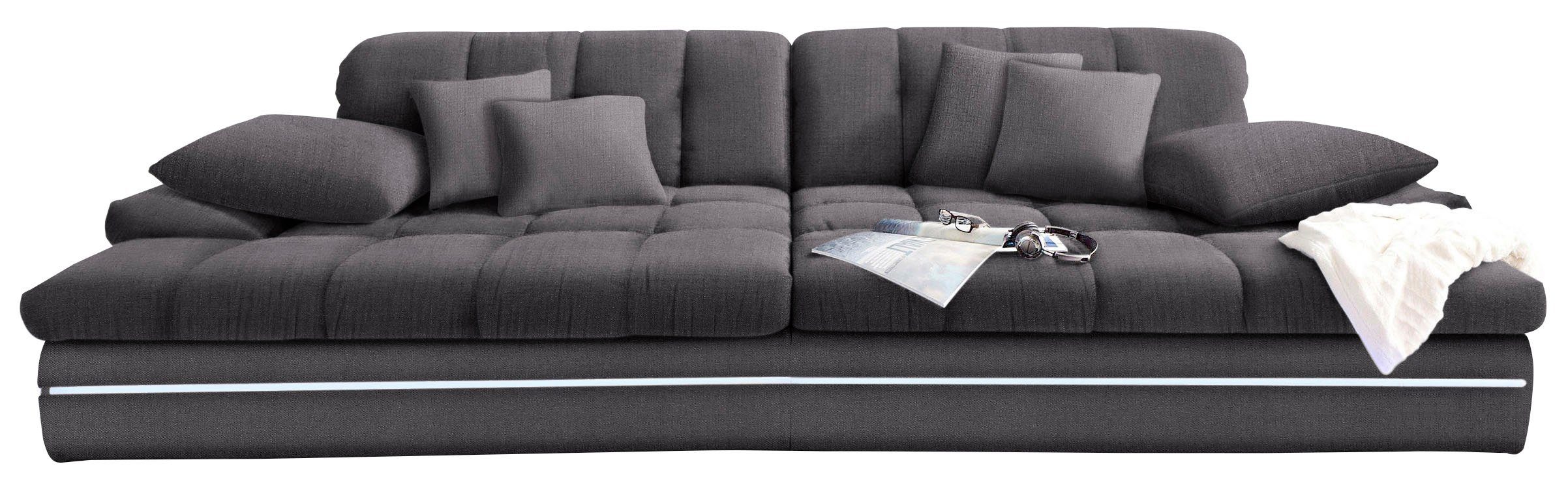 Mr. Couch Megabank Biarritz 2 naar keuze met koudschuim (140 kg belasting/zitting) en verstelbare hoofdsteun