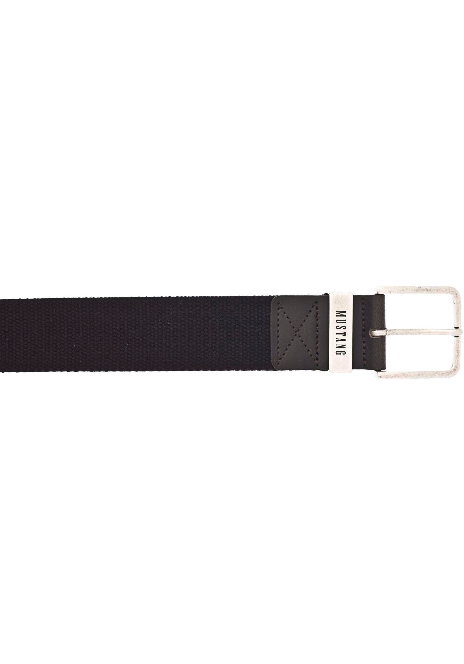 MUSTANG Stoffen riem Sluiting met used-look, lus met logo-opdruk