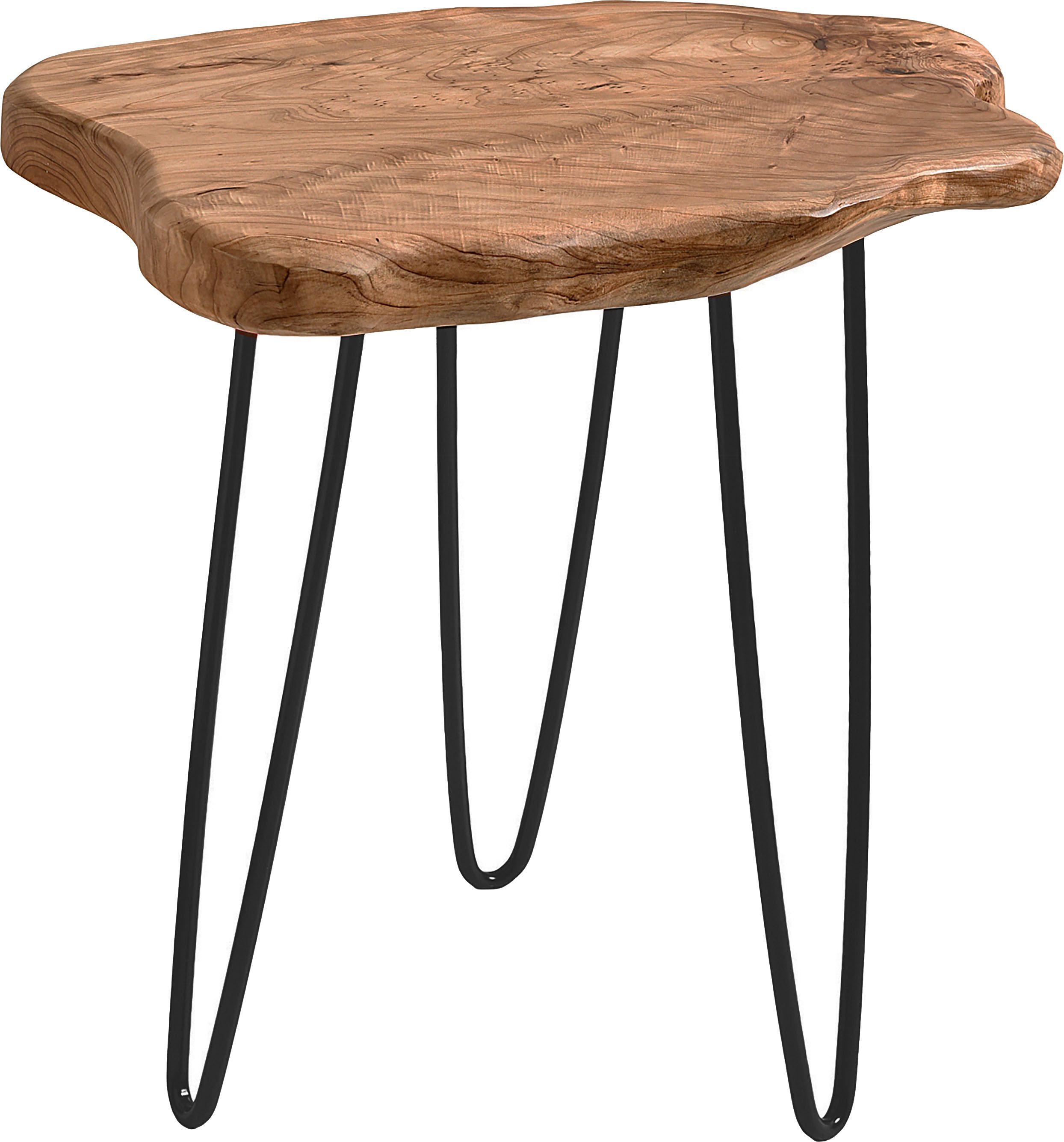 Kayoom Bijzettafel Woody 110, natuurlijke bijzettafel, tafelblad van hout (1 stuk)