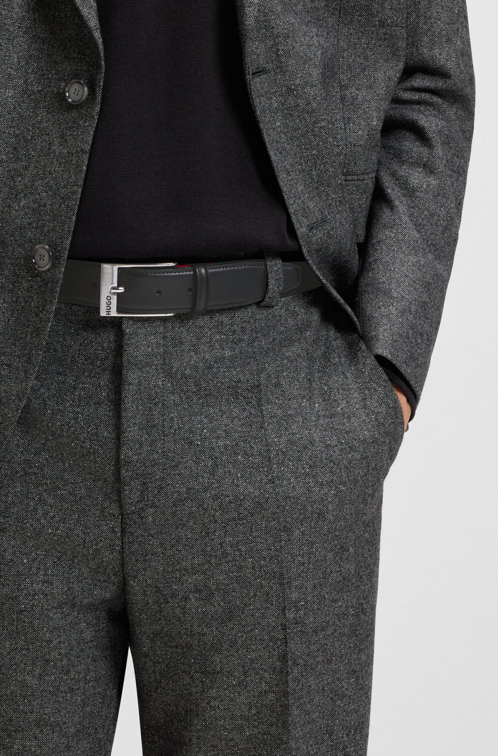 HUGO Leren riem Barney
