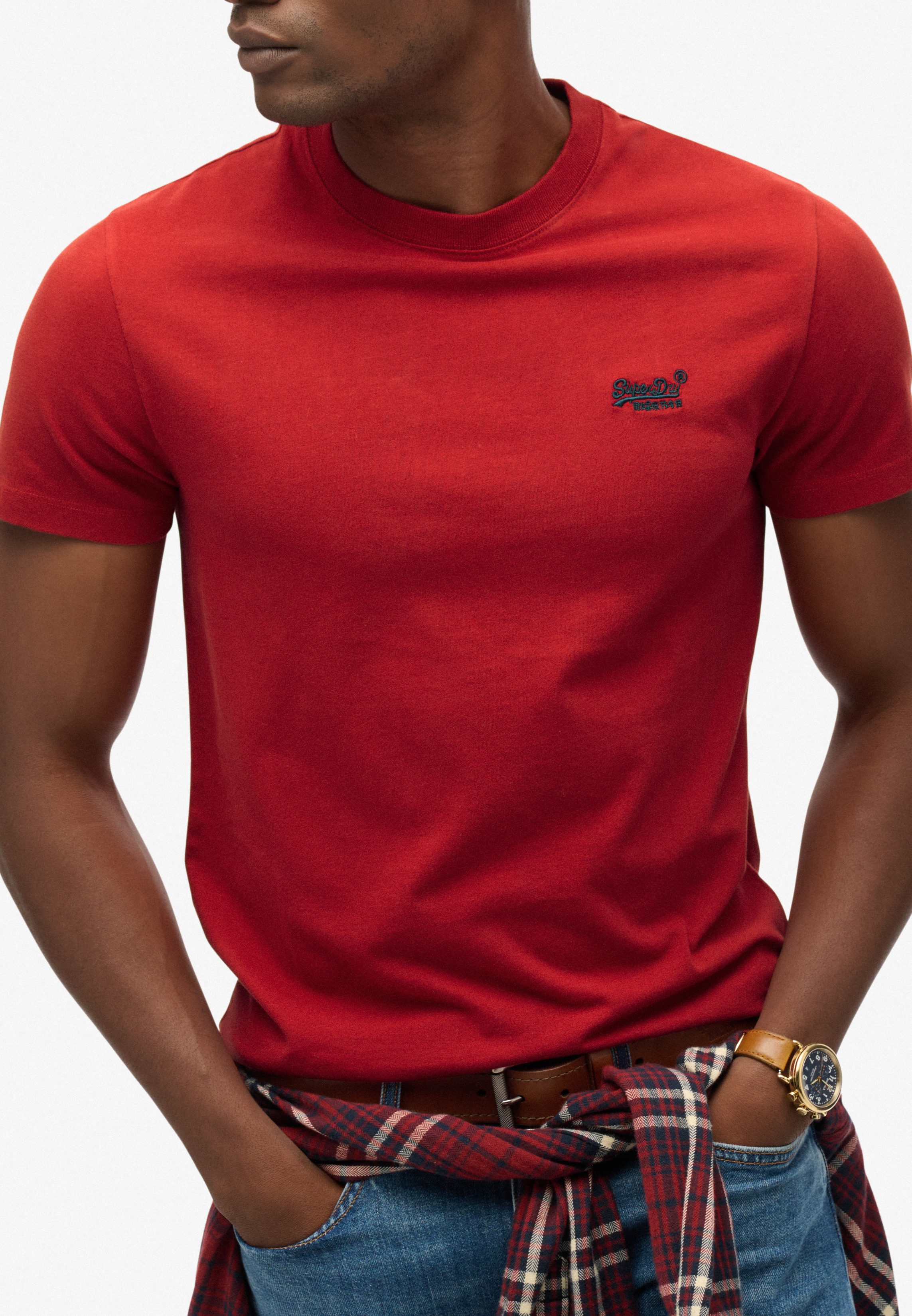 Superdry Shirt met ronde hals ESSENTIAL LOGO EMB TEE