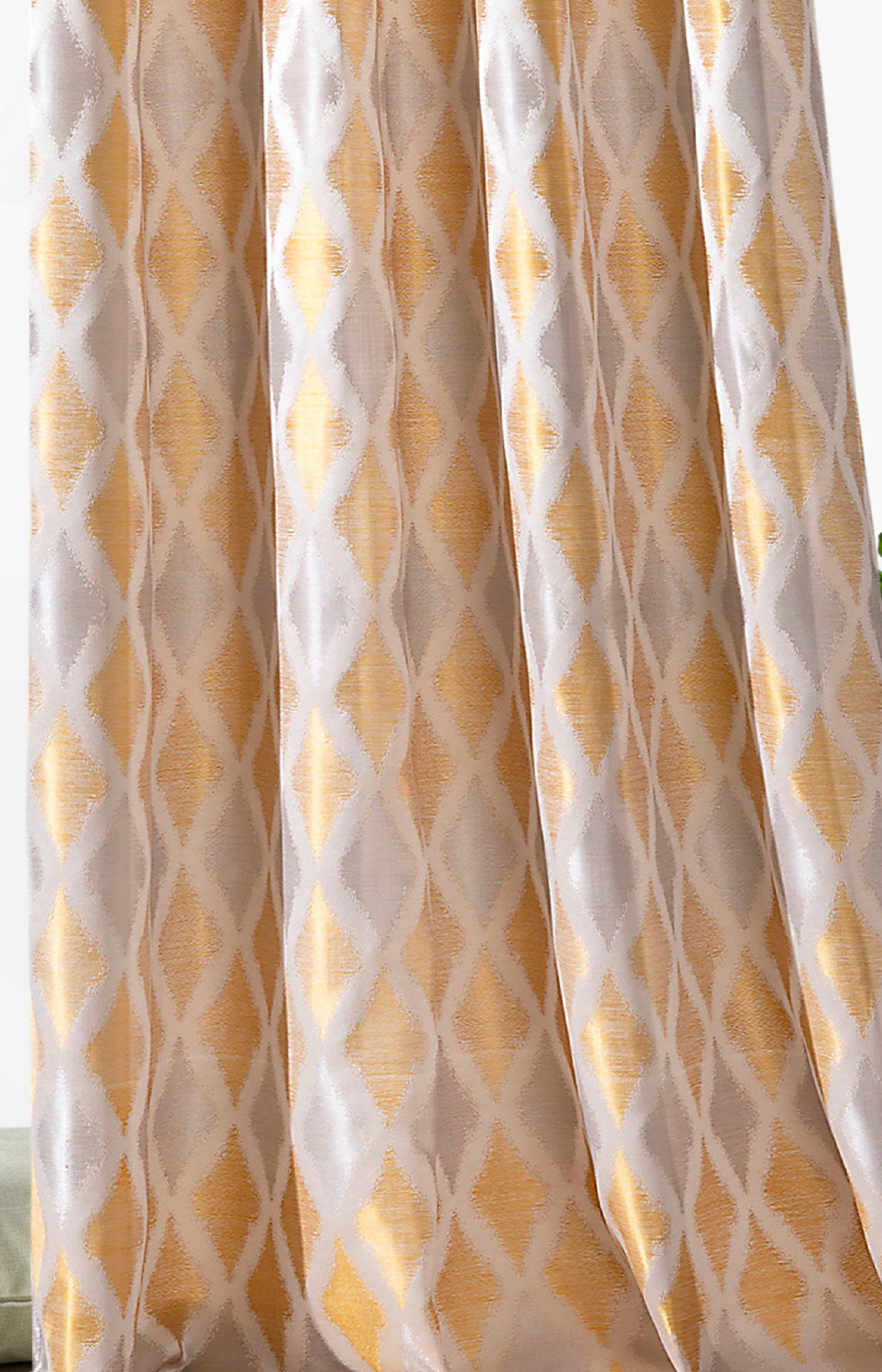 Weckbrodt Gordijn Ruit Jacquard, gestructureerd, ondoorzichtig, ruitmotief, gordijn, store (1 stuk)