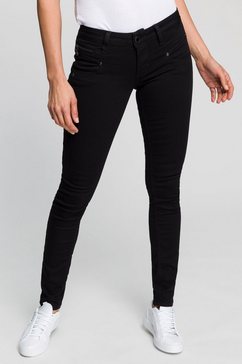 freeman t. porter slim fit jeans alexa s-sdm uit de magic line met memory-form technologie voor een schitterend zitvlak zwart