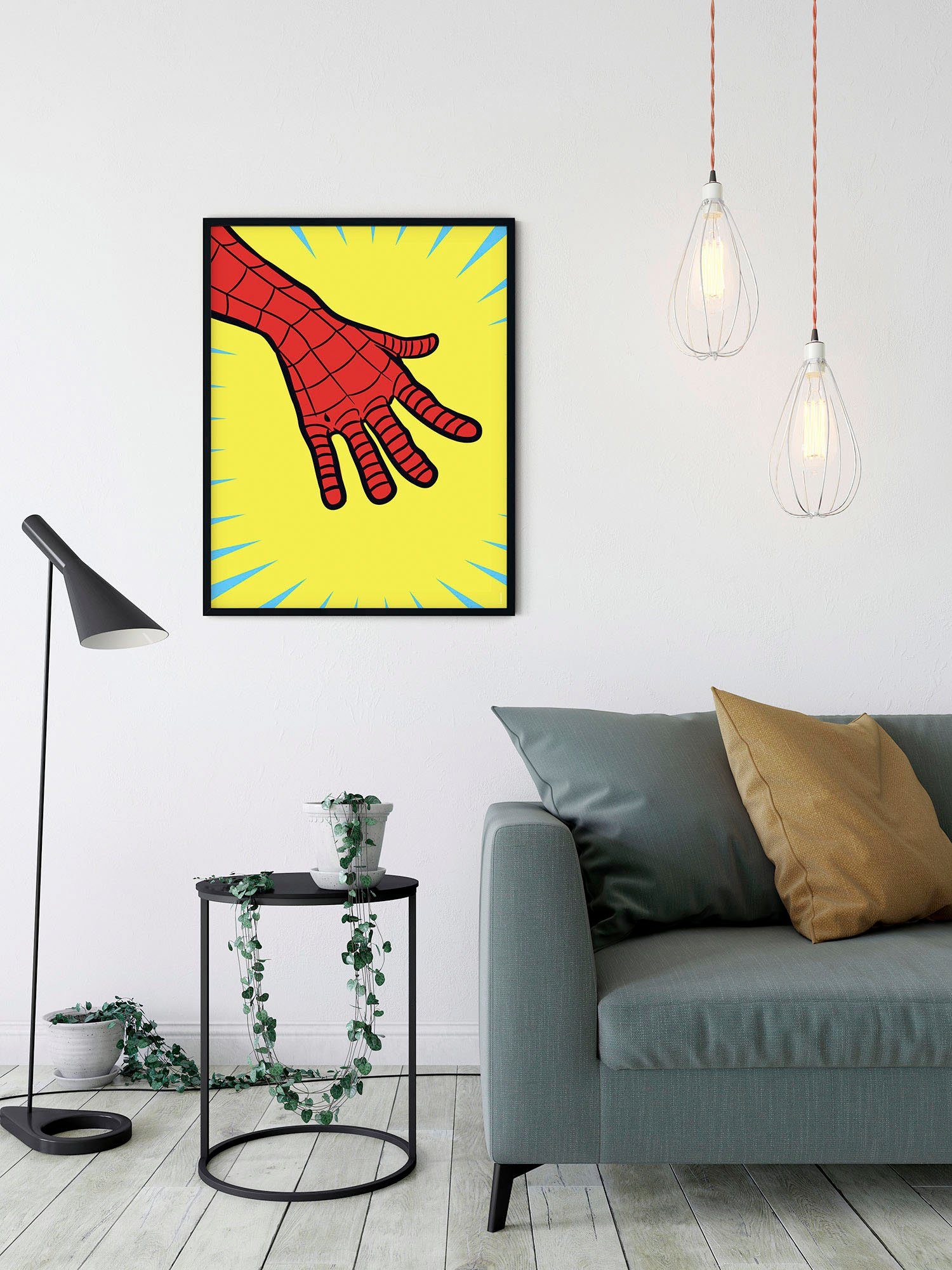 Komar Wanddecoratie Marvel PowerUp Spider-Man Hand Wanddecoratie voor de kinderkamer - zonder lijst (1 stuk)