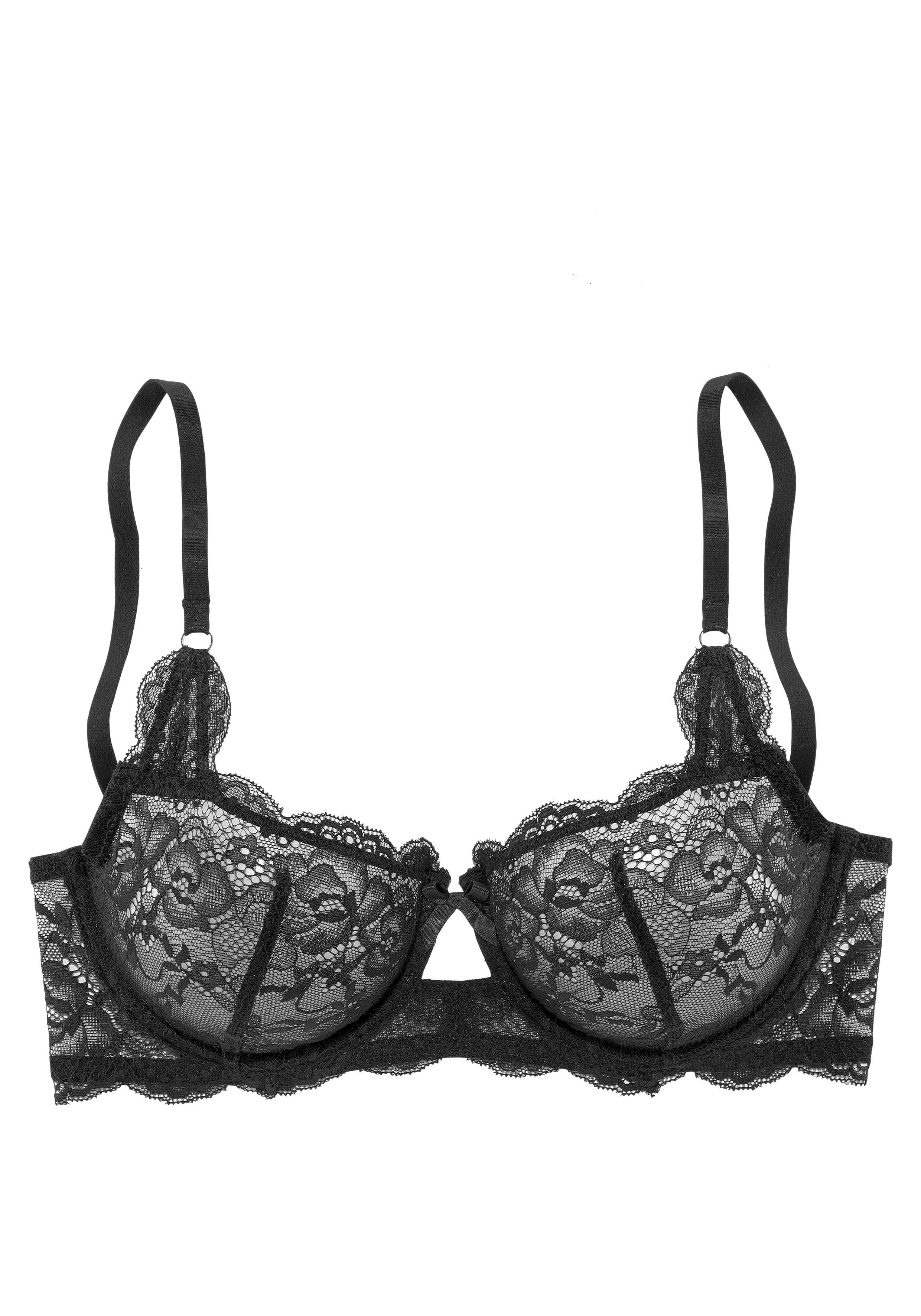 Lascana Beugel-bh Guilietta van stijlvol transparante kant in gebloemde look, dessous