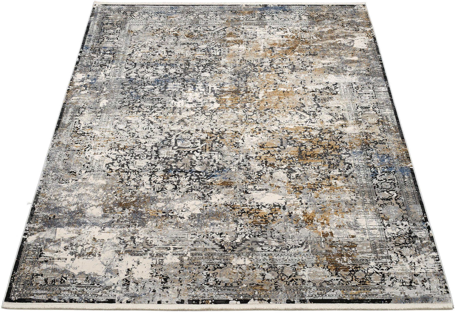 OCI DIE TEPPICHMARKE Vloerkleed IMPRESSION CASSINA Vintage, fijne franjes, lichte glans door viscose, woonkamer