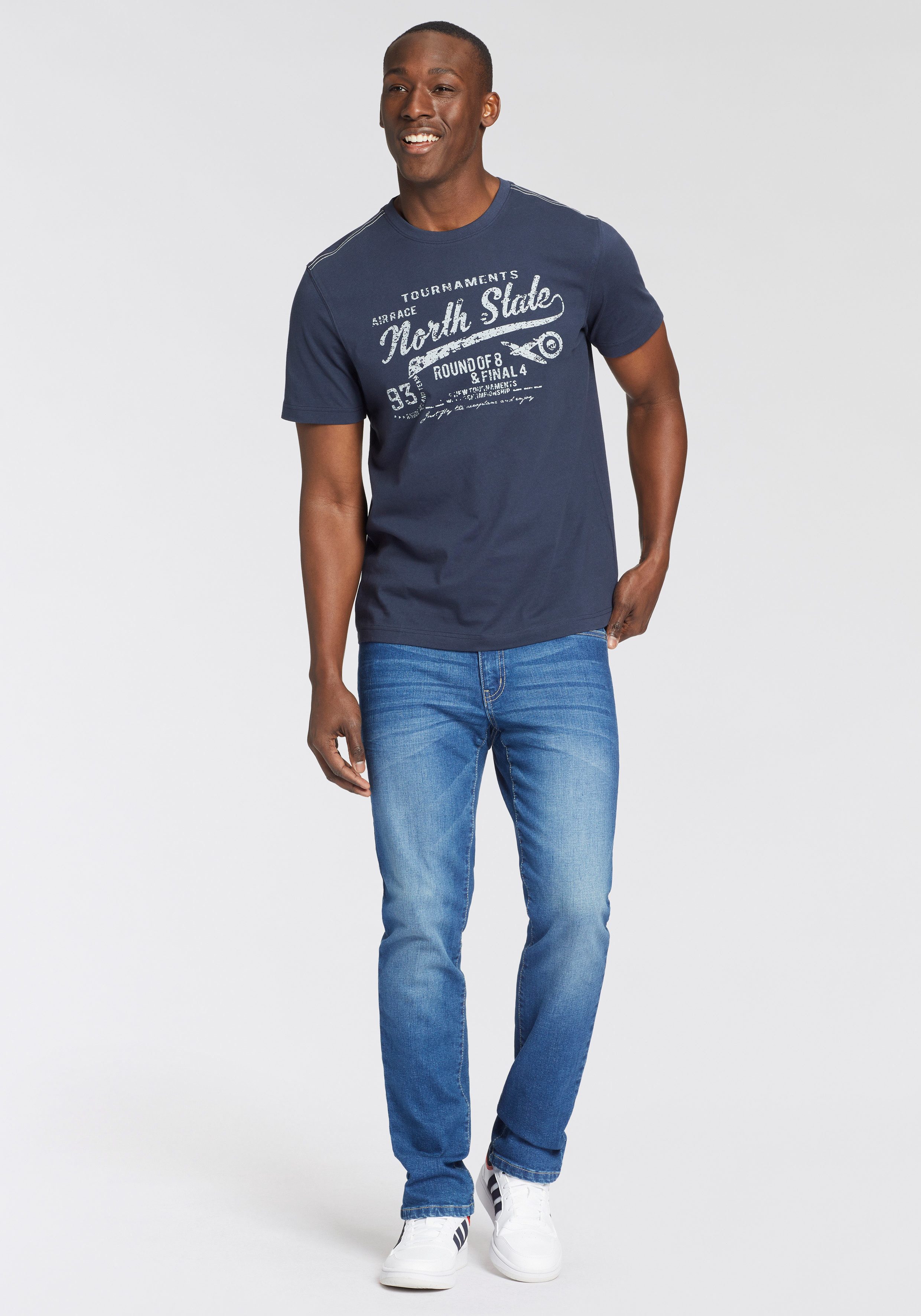 Man's World T-shirt Korte mouwen, bedrukt, ronde hals, van single jersey