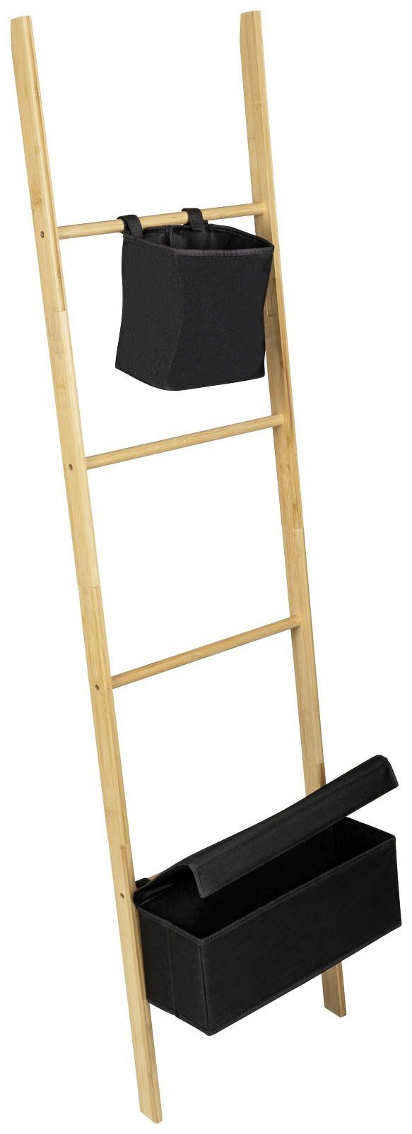 WENKO Handdoekenladder Ecori met 2 vakken handdoekhouders