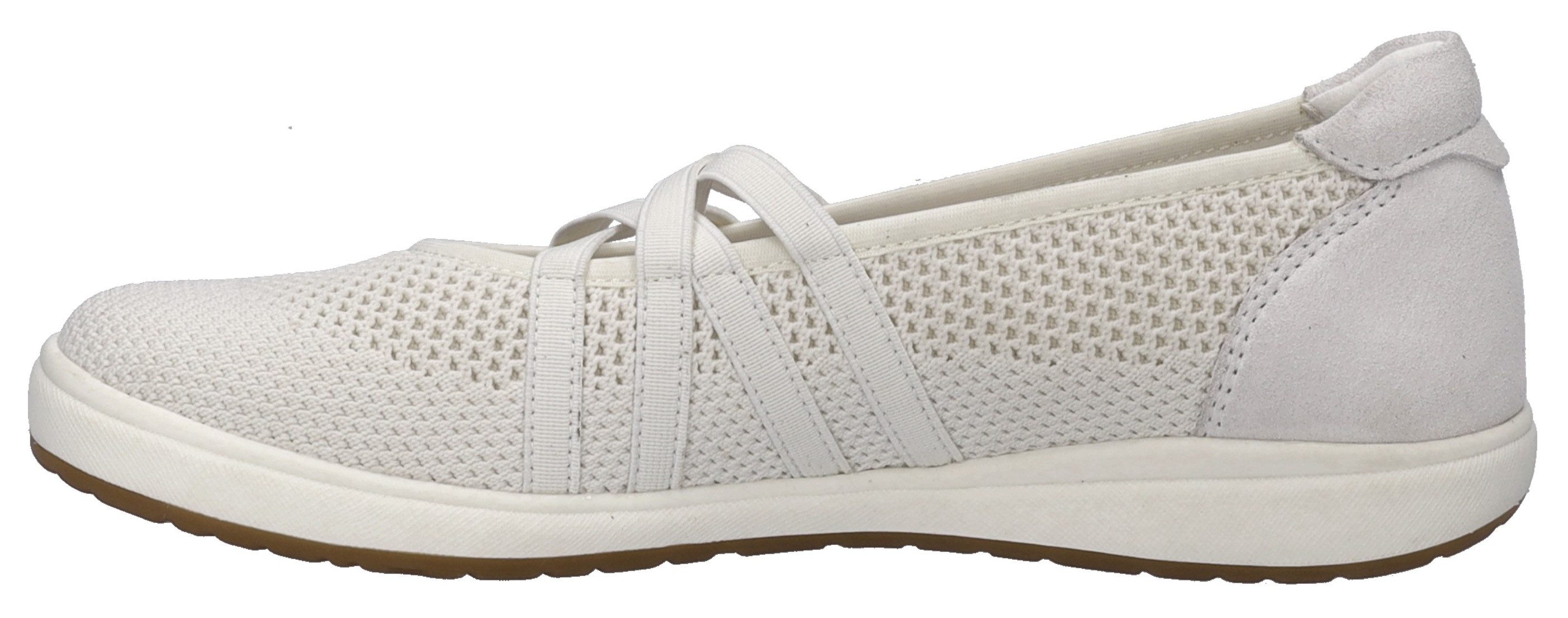 Josef Seibel Ballerina's met riempje Caren 67 , slipper, sneaker, instapschoen met metallic inzet op de hiel