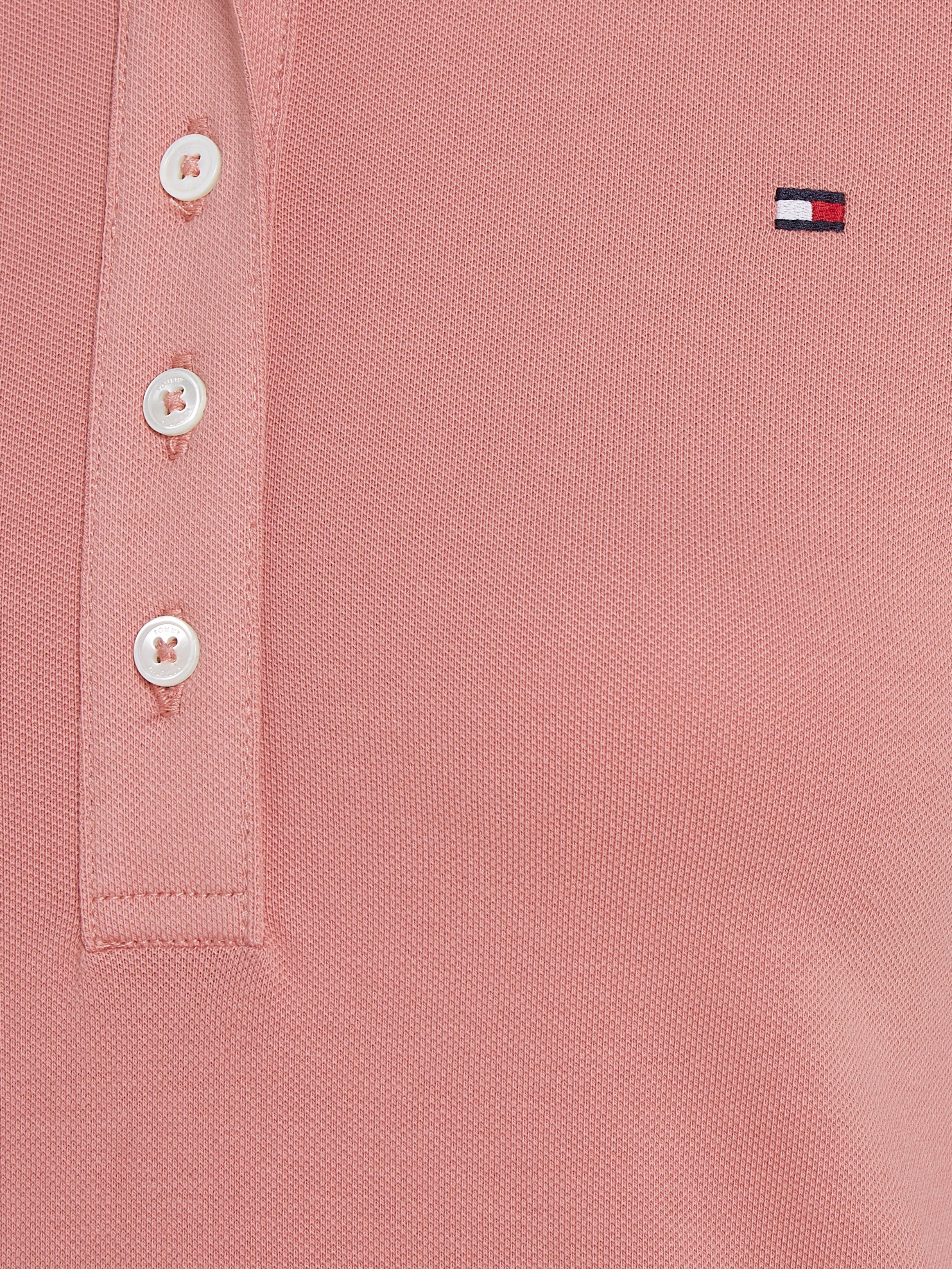 Tommy Hilfiger Poloshirt 1985 SLIM PIQUE POLO SS met discreet geborduurd tommy hilfiger logo
