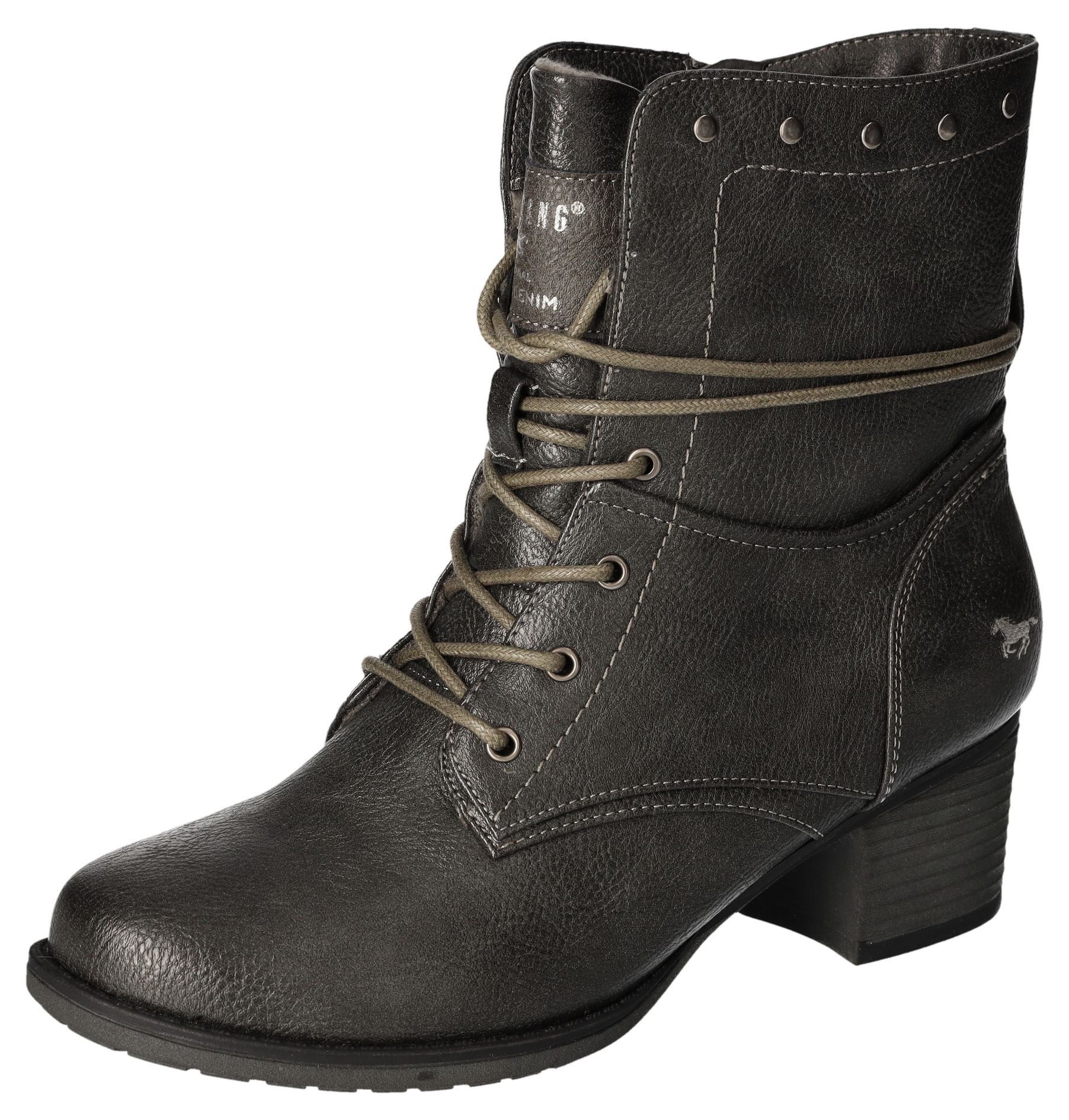 Mustang Shoes Laarsjes Bikerboots, enkellaarsjes met binnenrits