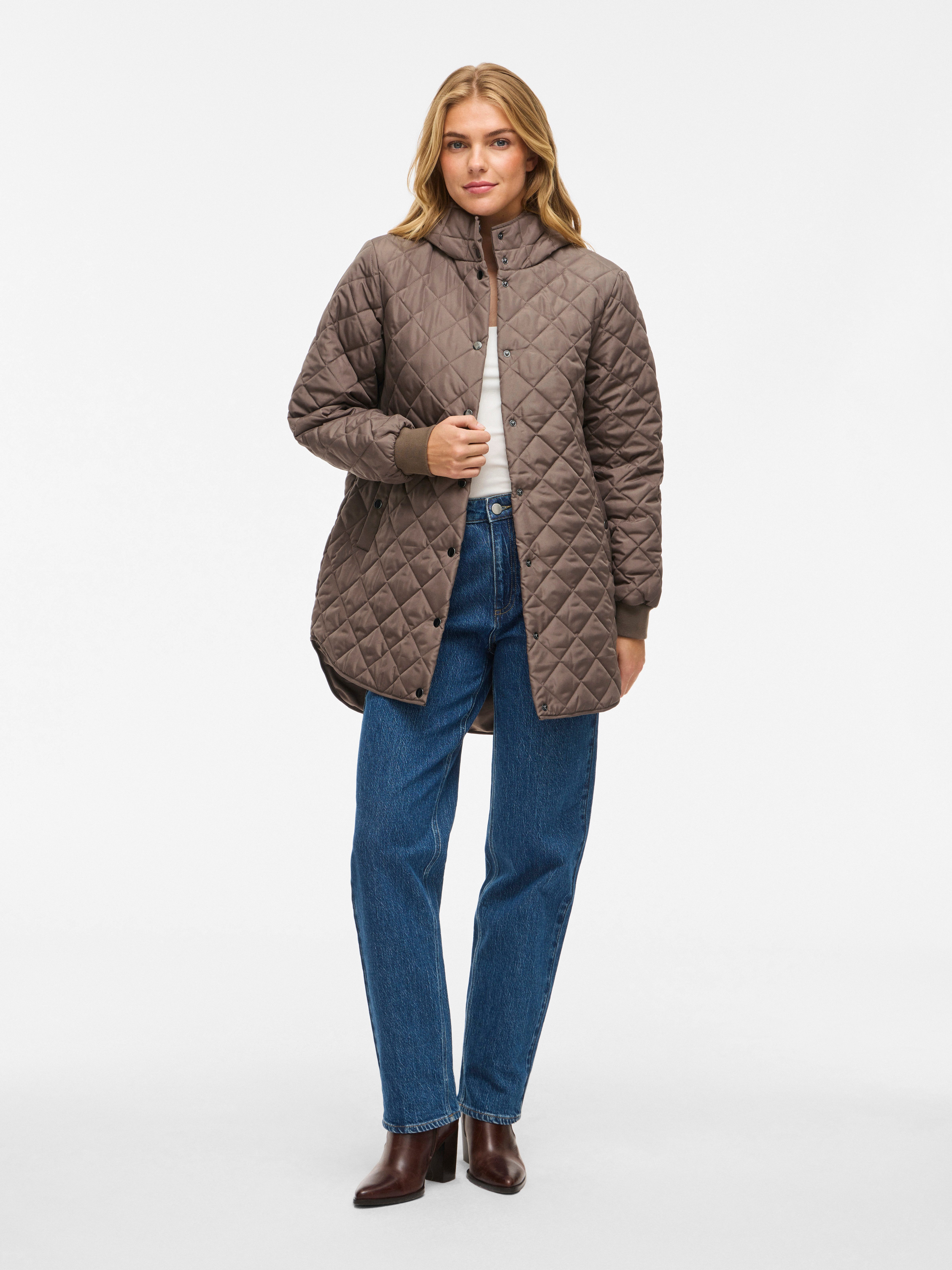 Vila Gewatteerde jas VITATE L/S HOODED JACKET - NOOS