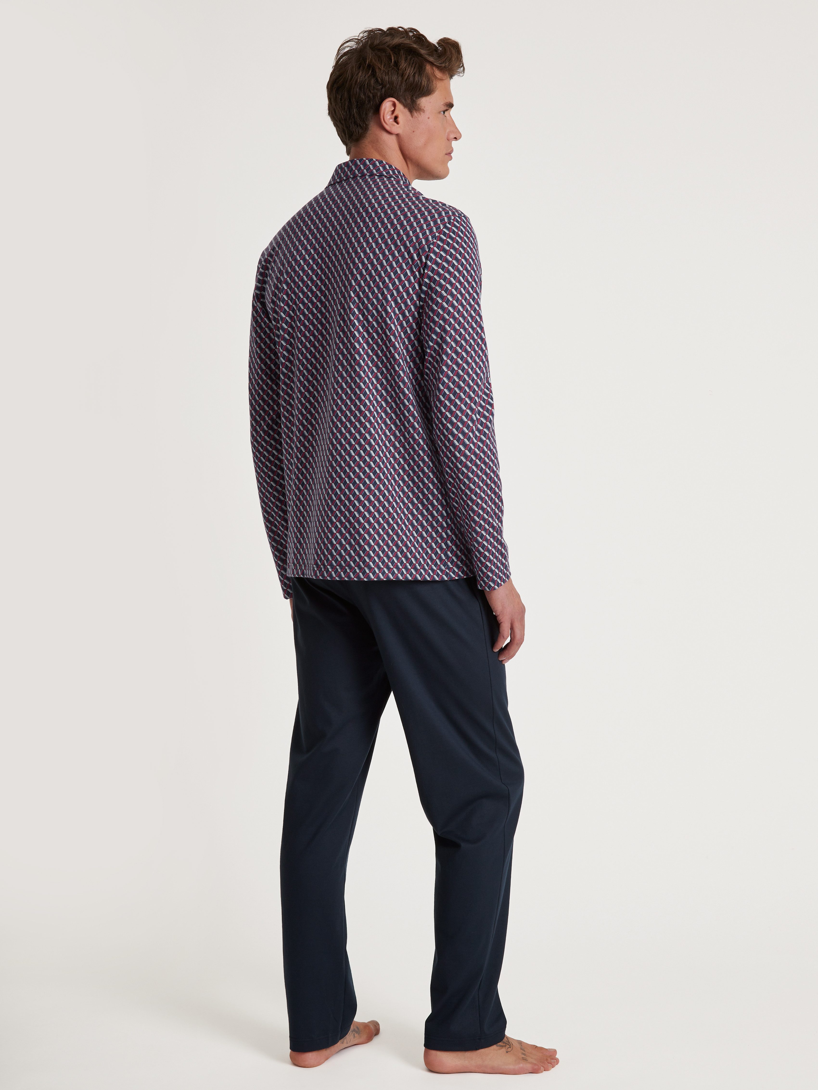CALIDA Pyjama Relax Imprint met fijne, gladde stof voor verhoogd comfort (2-delig)