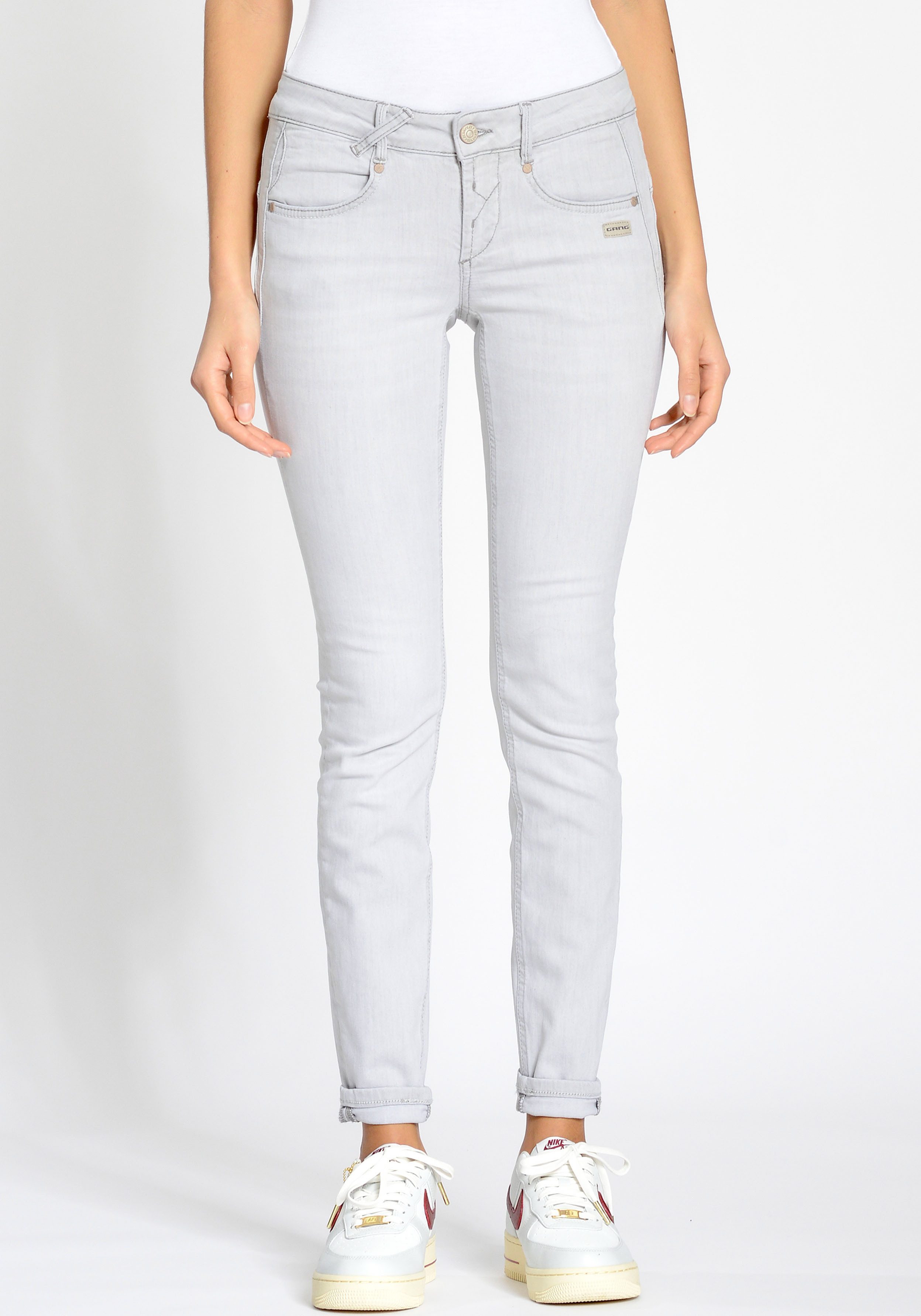 GANG Skinny fit jeans 94Nele dames skinny jeans maat 33 grijs