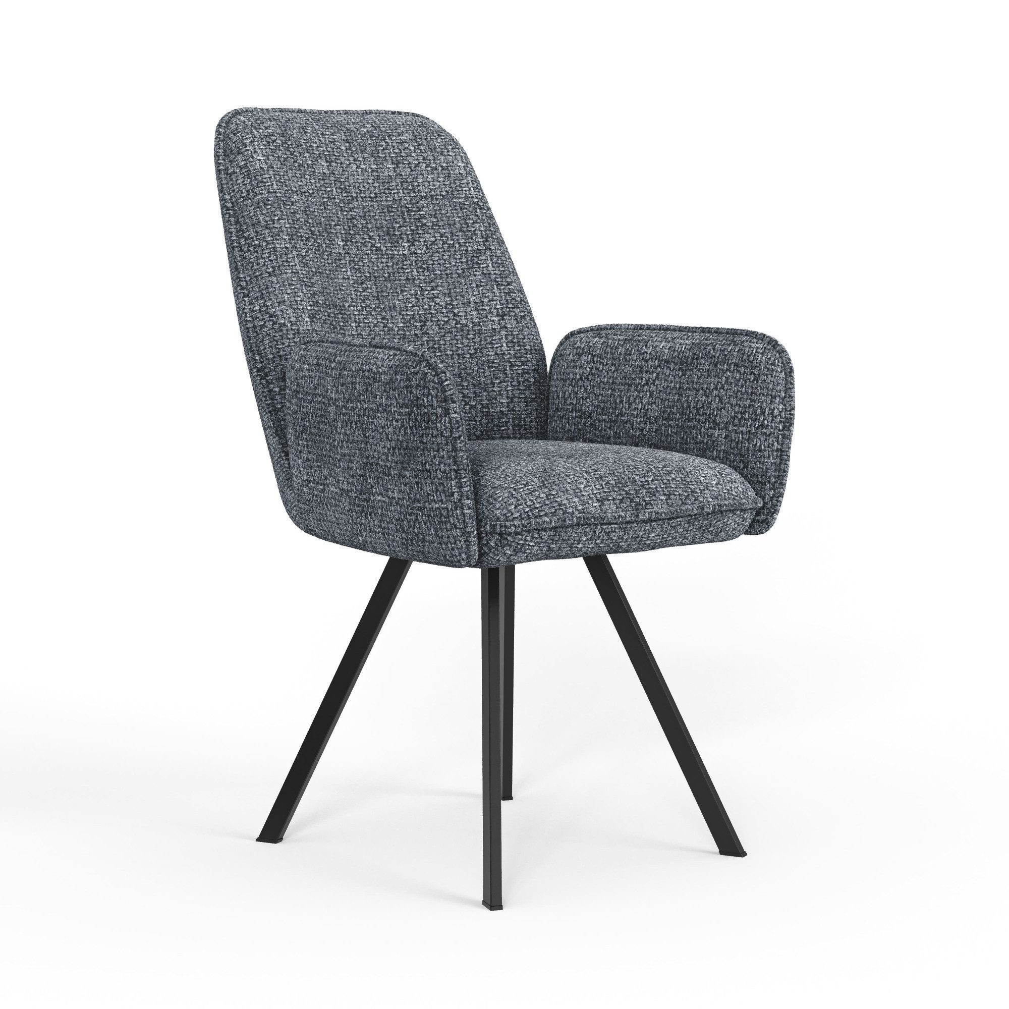 Home affaire Stoel met armleuningen Mily eetkamerstoel, gestoffeerde fauteuil, woonstoel, eetstoel met armleuningen (set, 2 stuks)