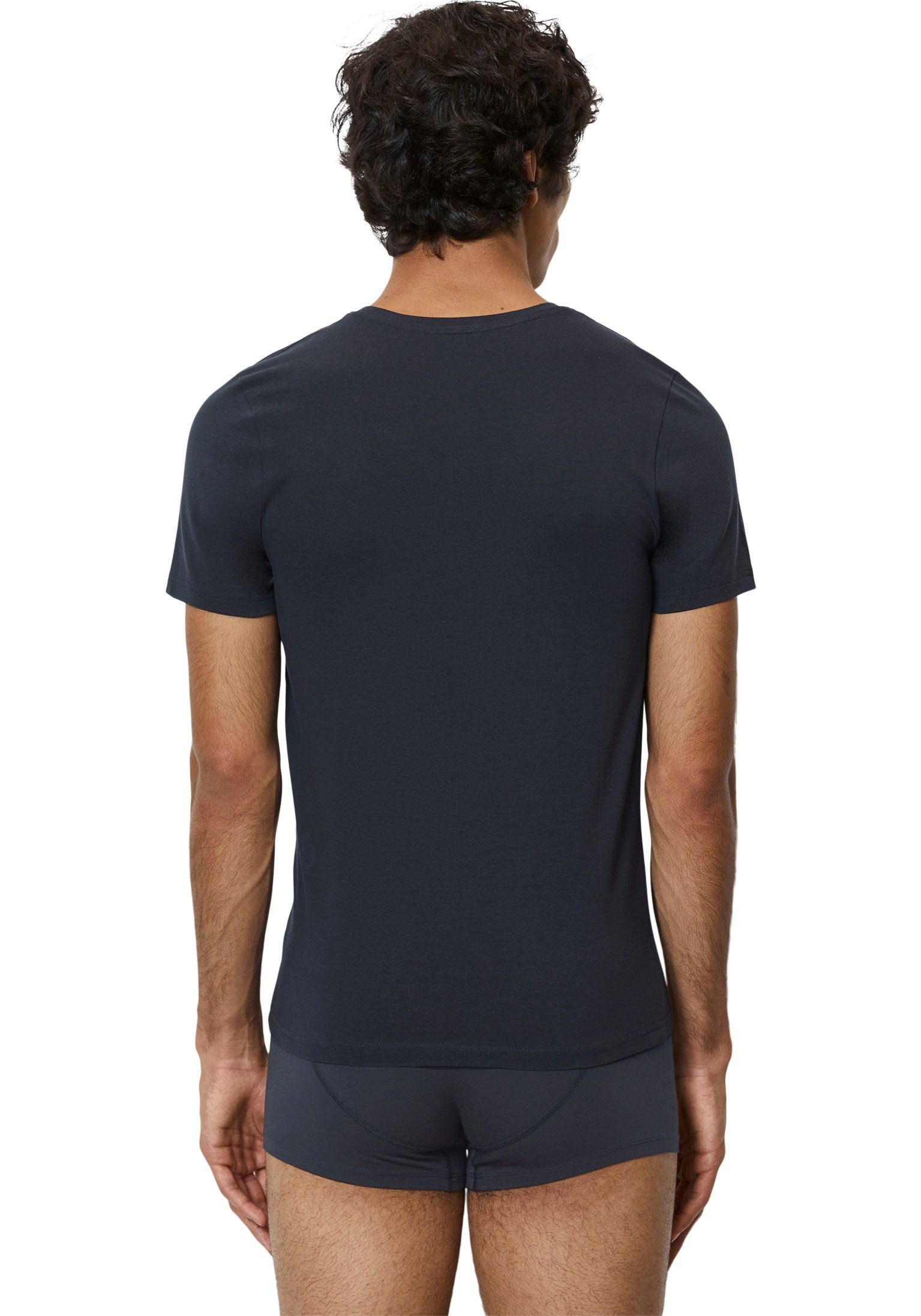 Marc O'Polo T-shirt Essentials met discreet merkembleem (2-delig, Set van 2)