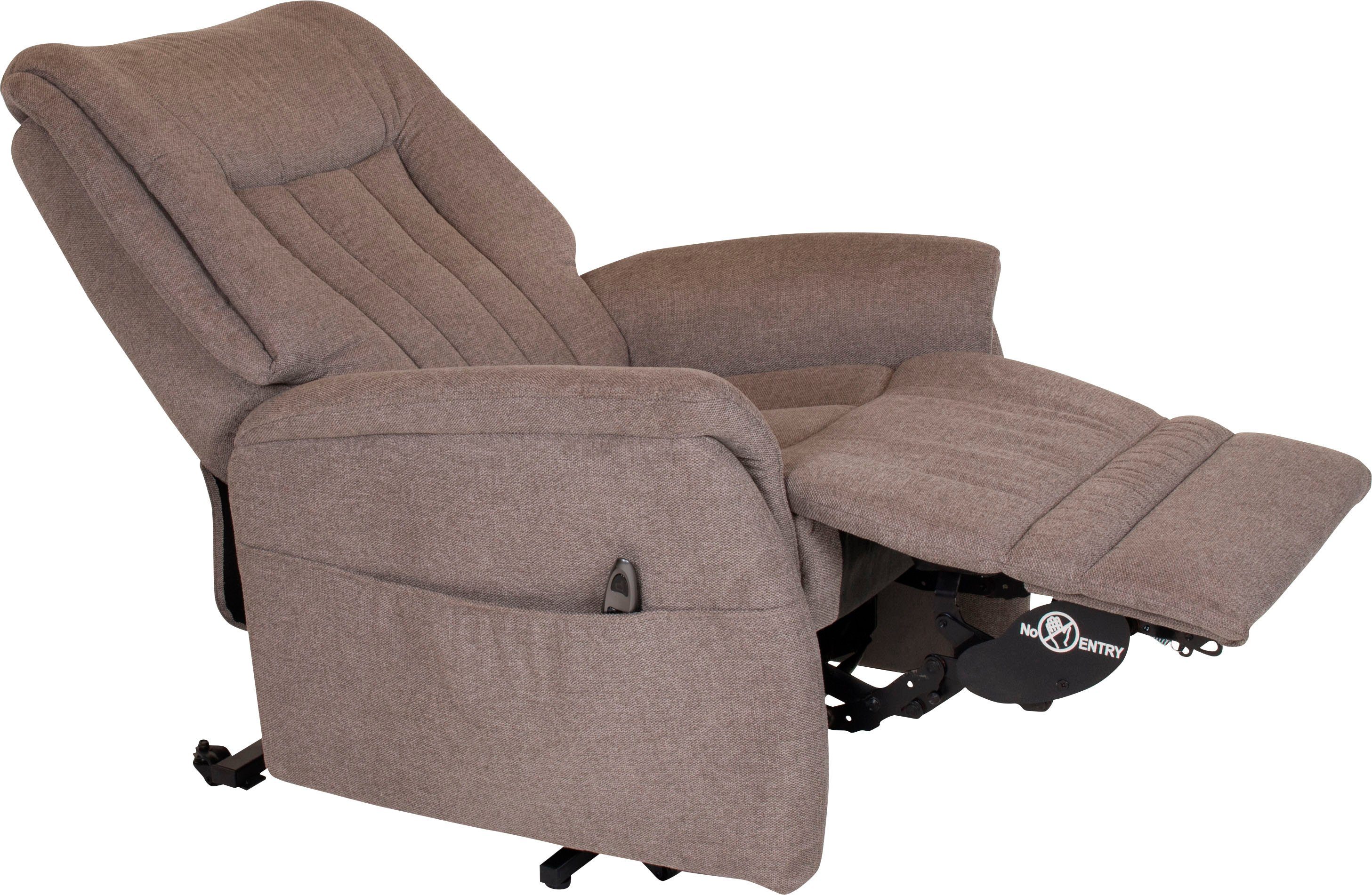 Duo Collection Relaxfauteuil Noli XXL tot 150 kg draagvermogen, met elektrische opstahulp Relaxfunctie en pocketveren binnenvering met stalen nosagvering