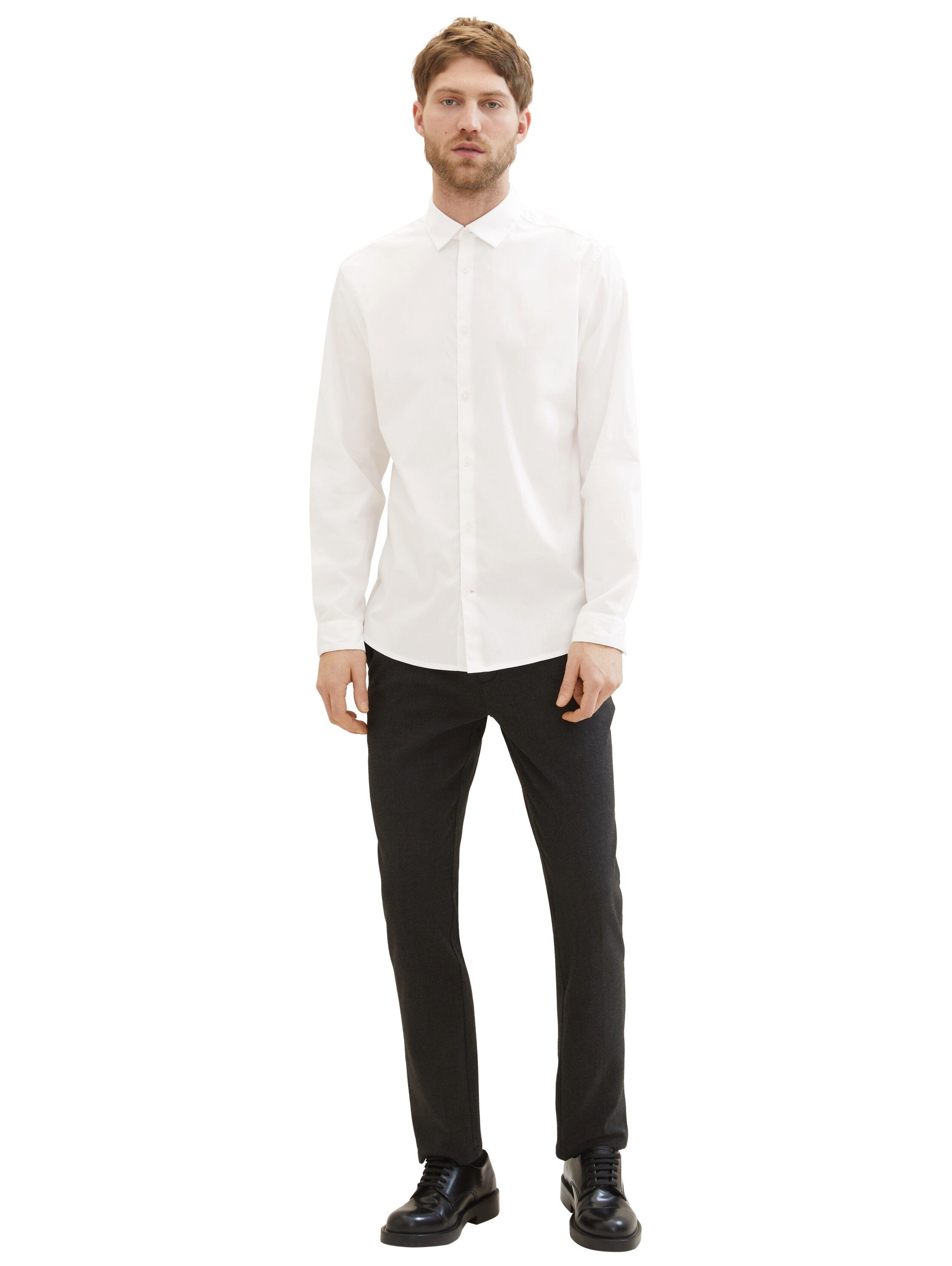 Tom Tailor Overhemd met lange mouwen POPLIN met manchetten