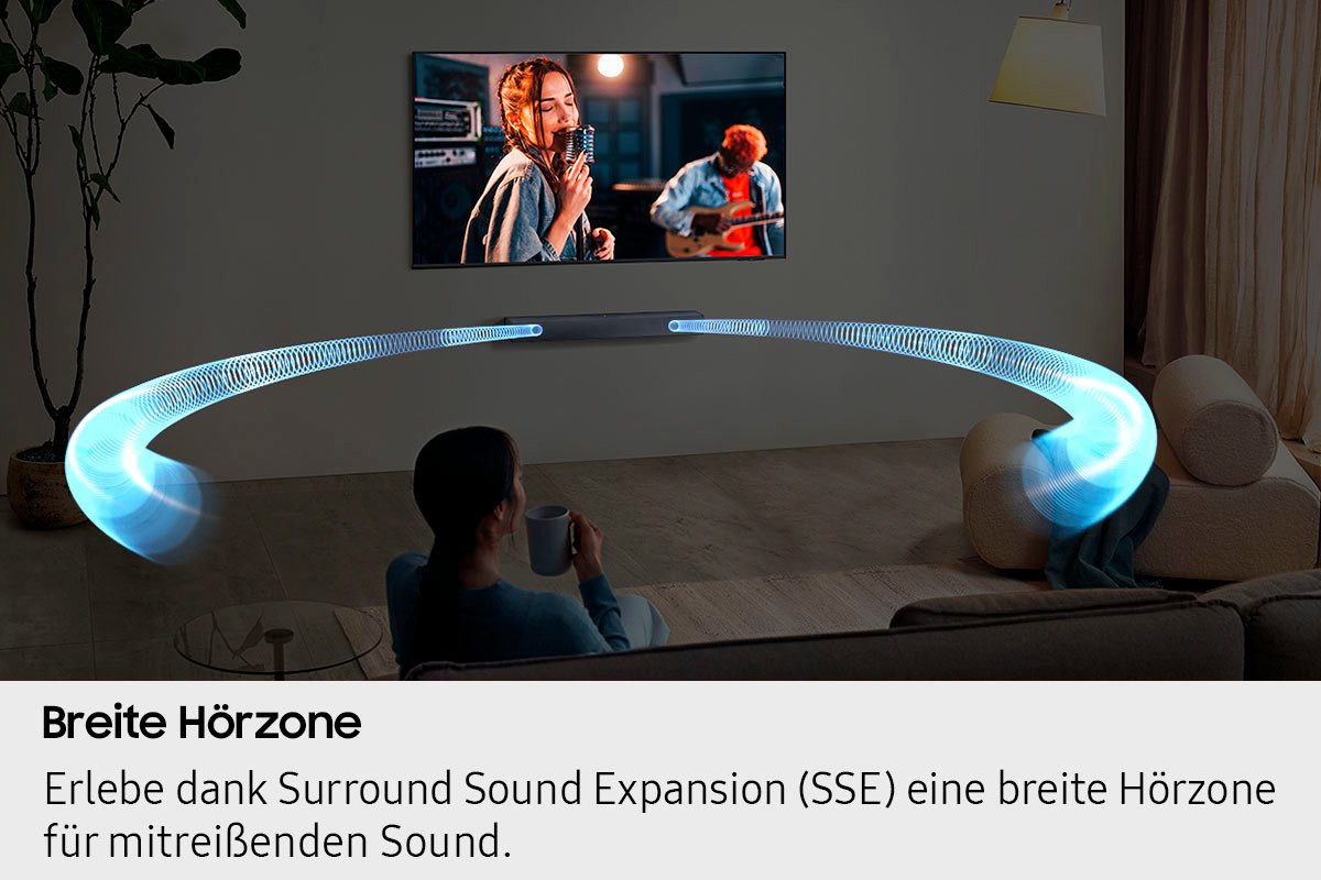 Samsung Soundbar HW-B410GF soundbar 2.0-kanaal surround sound systeem, game mode, één afstandsbediening
