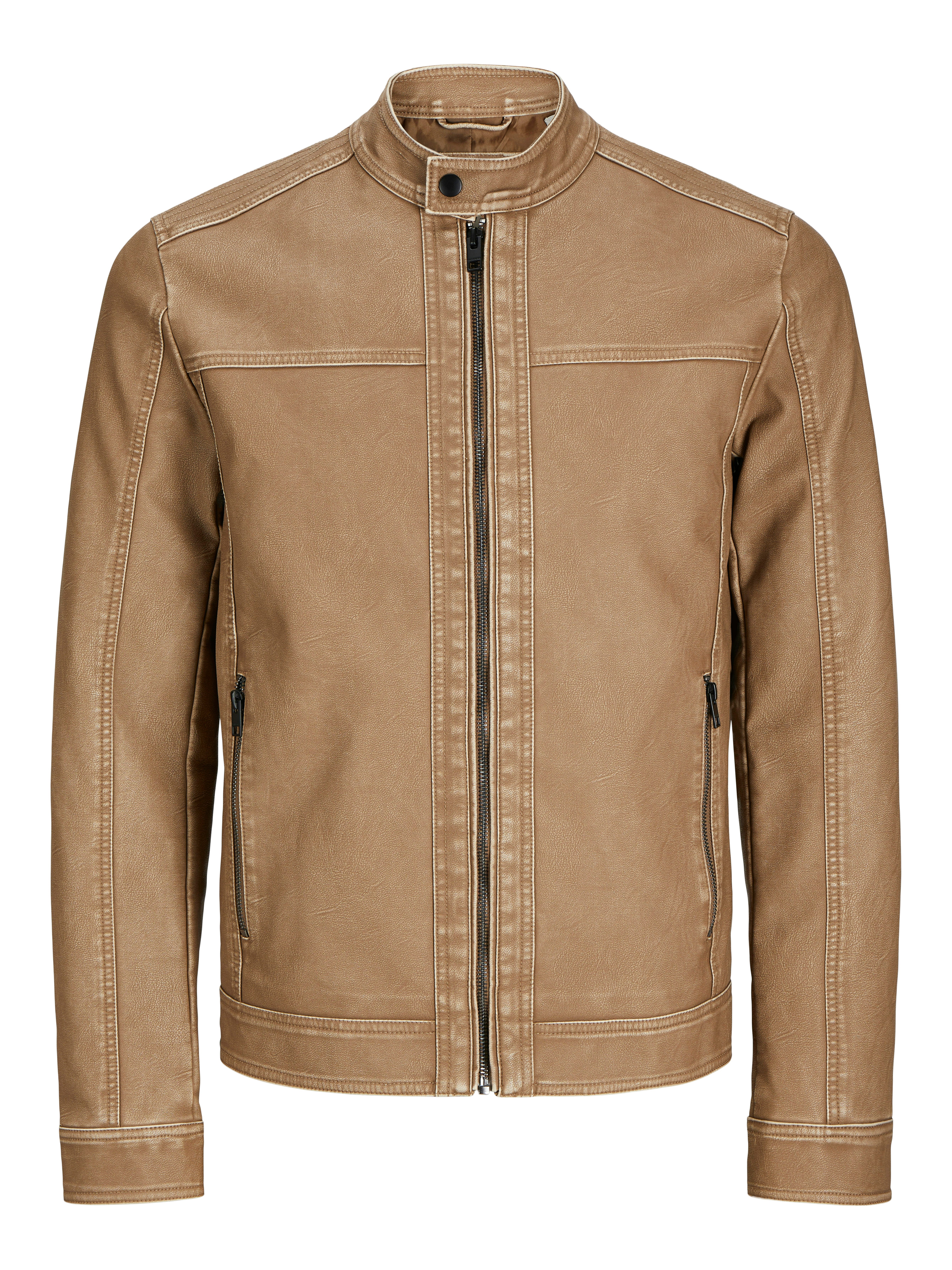 Jack & Jones Imitatieleren jack JJEWARNER WASHED PU JACKET NOOS