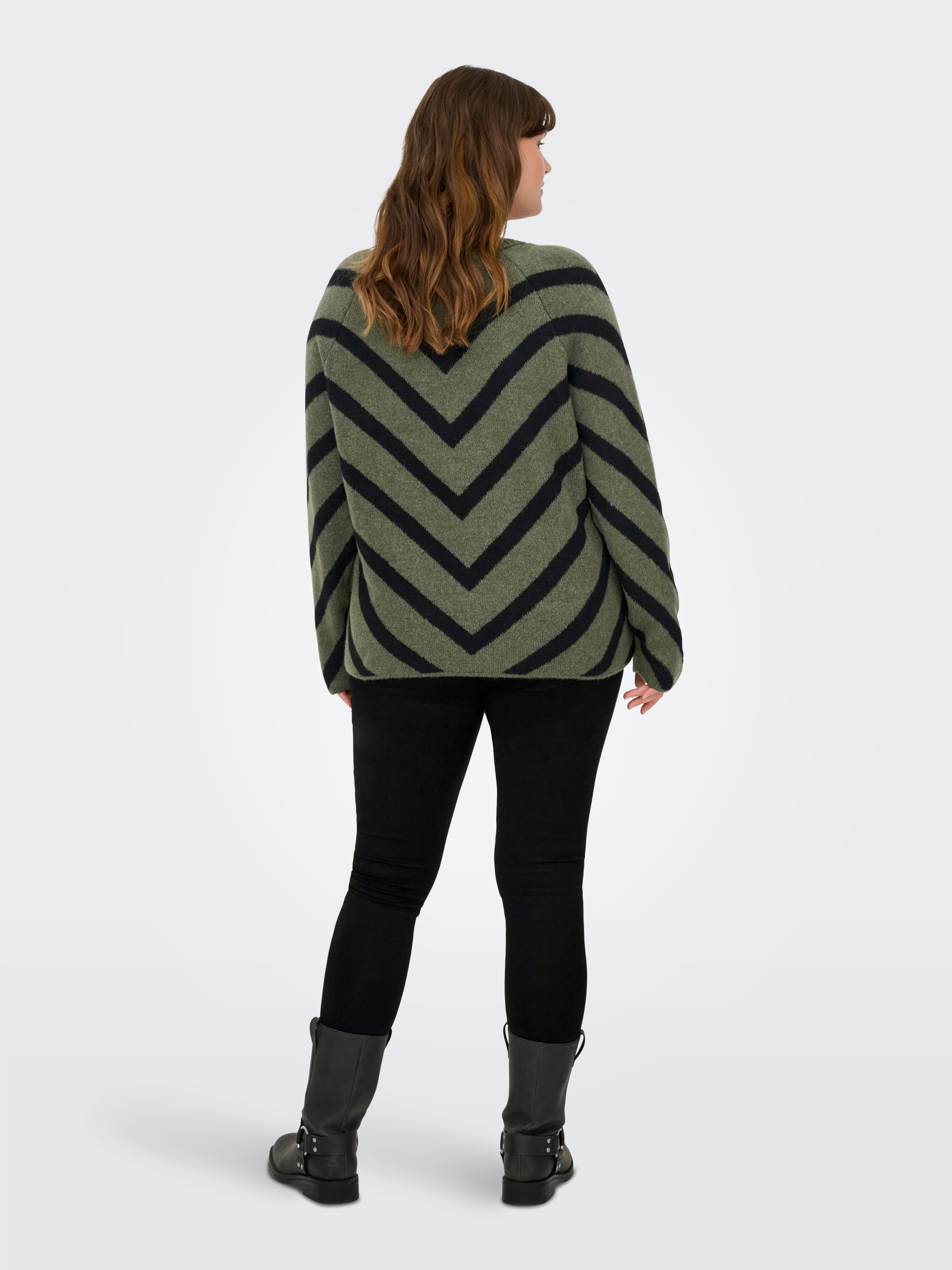 ONLY CARMAKOMA Gebreide trui CARELIZA L/S PULLOVER KNT NOOS