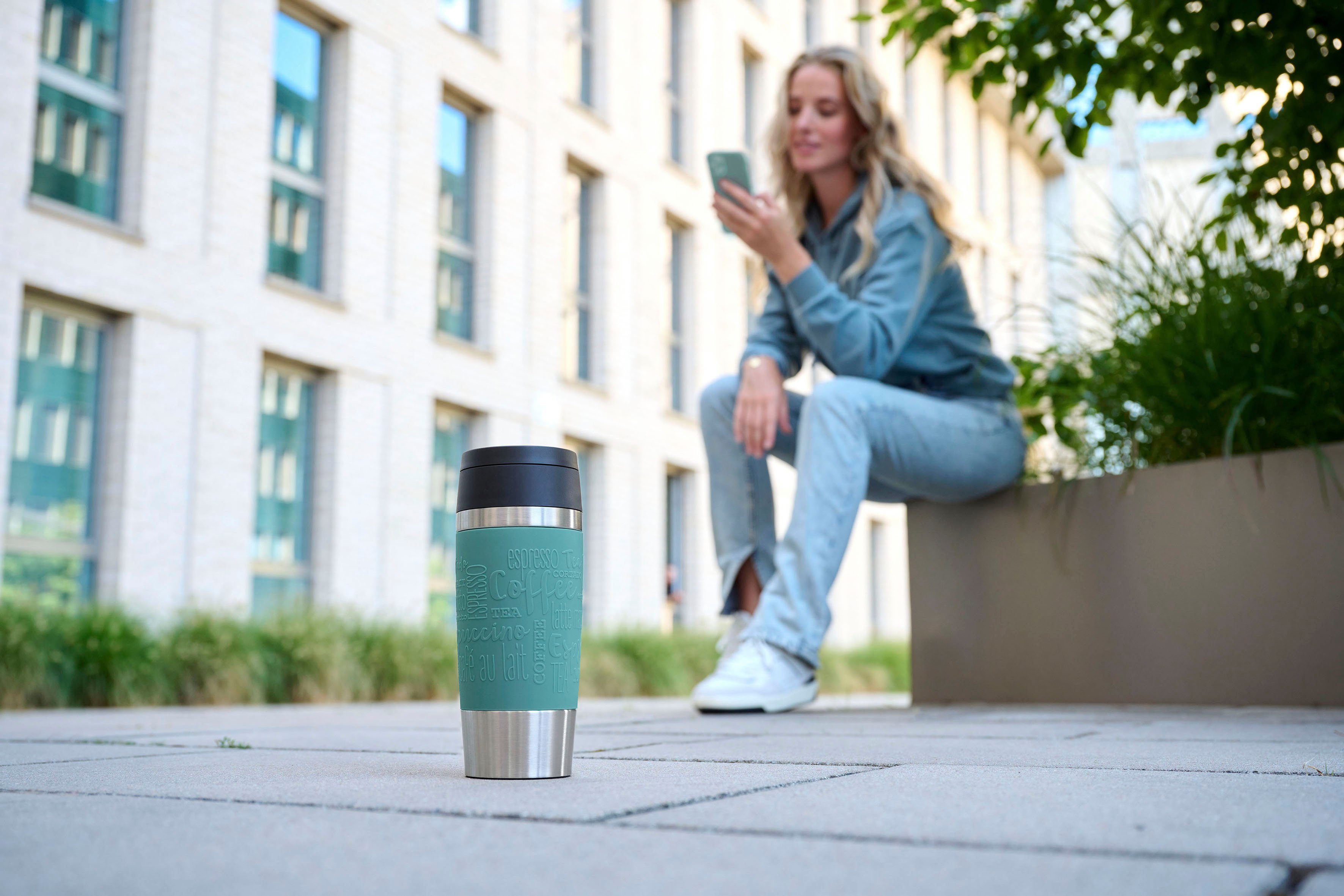 Emsa Thermosbeker Travel Mug Classic, met 360° drinkopening 4u heet, 8u koud - 360 ml / 6u heet, 12u koud - 500 ml, 100% dicht