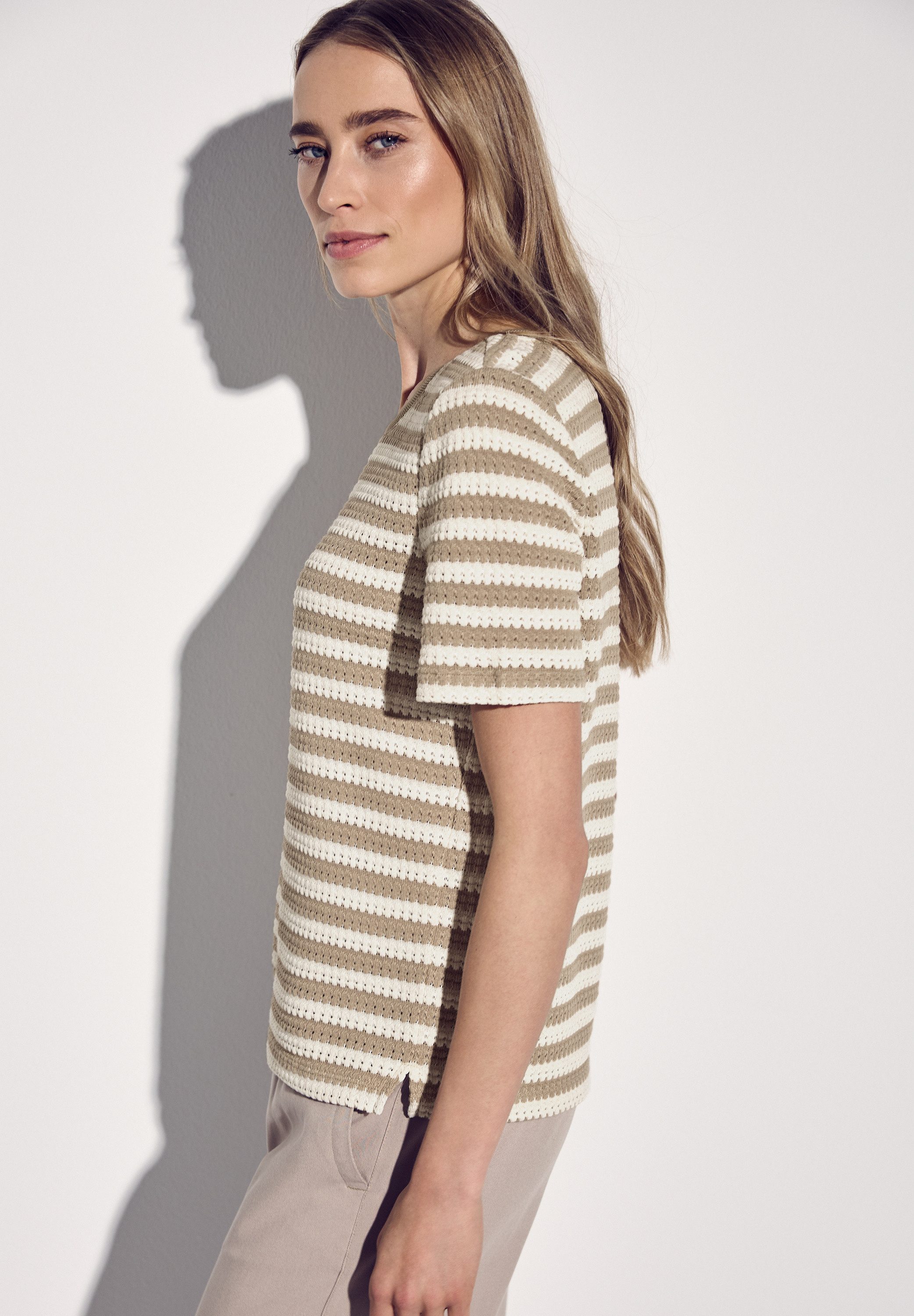 STREET ONE T-shirt met streepmotief