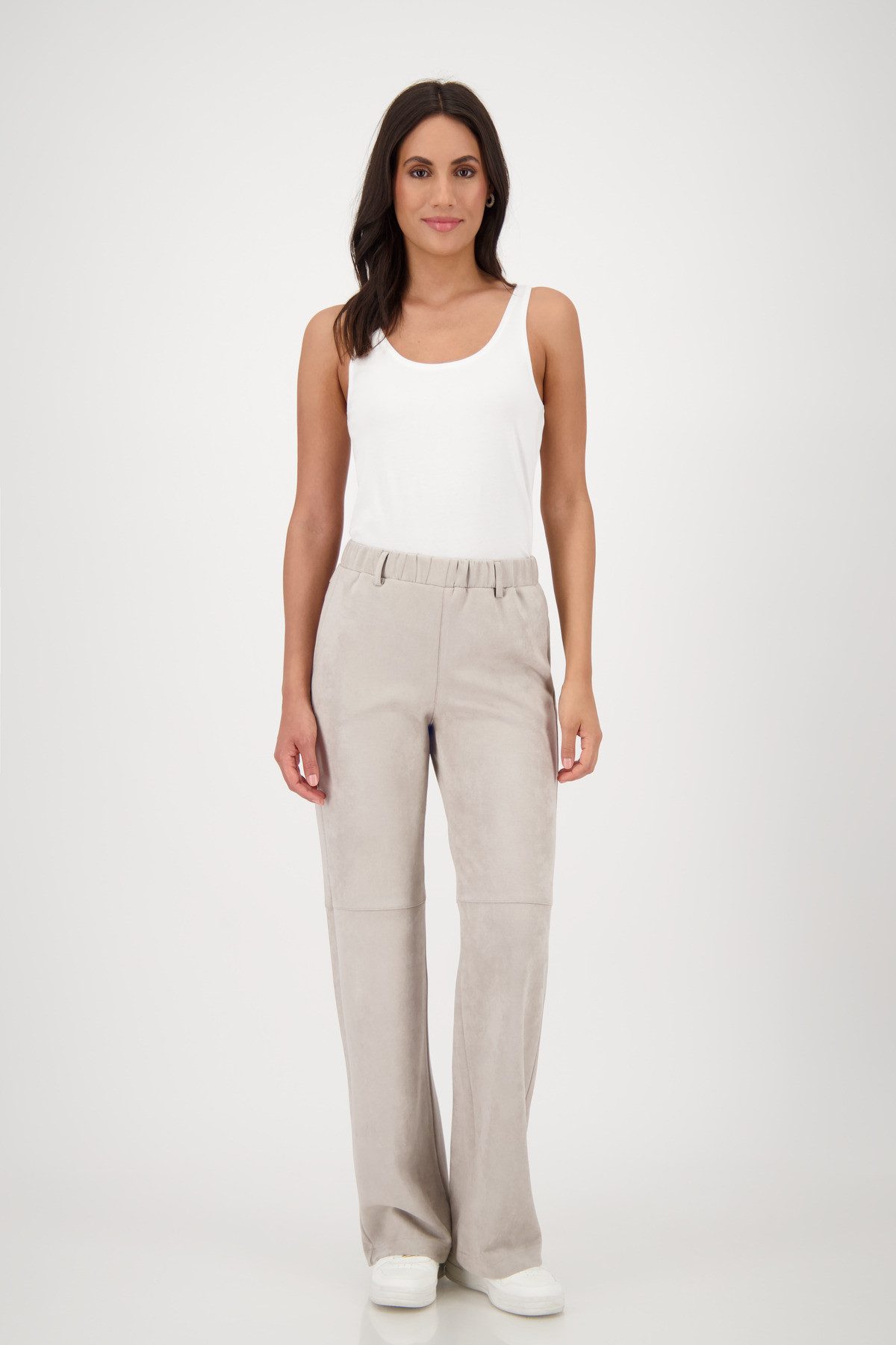 Monari Imitatieleren broek Imitatieleer Velours