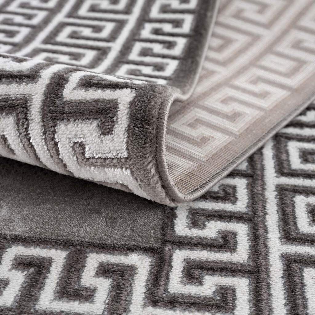 Carpet City Vloerkleed Chic Korte pool, randdessin, zachte pool, ideaal voor woonkamer & slaapkamer