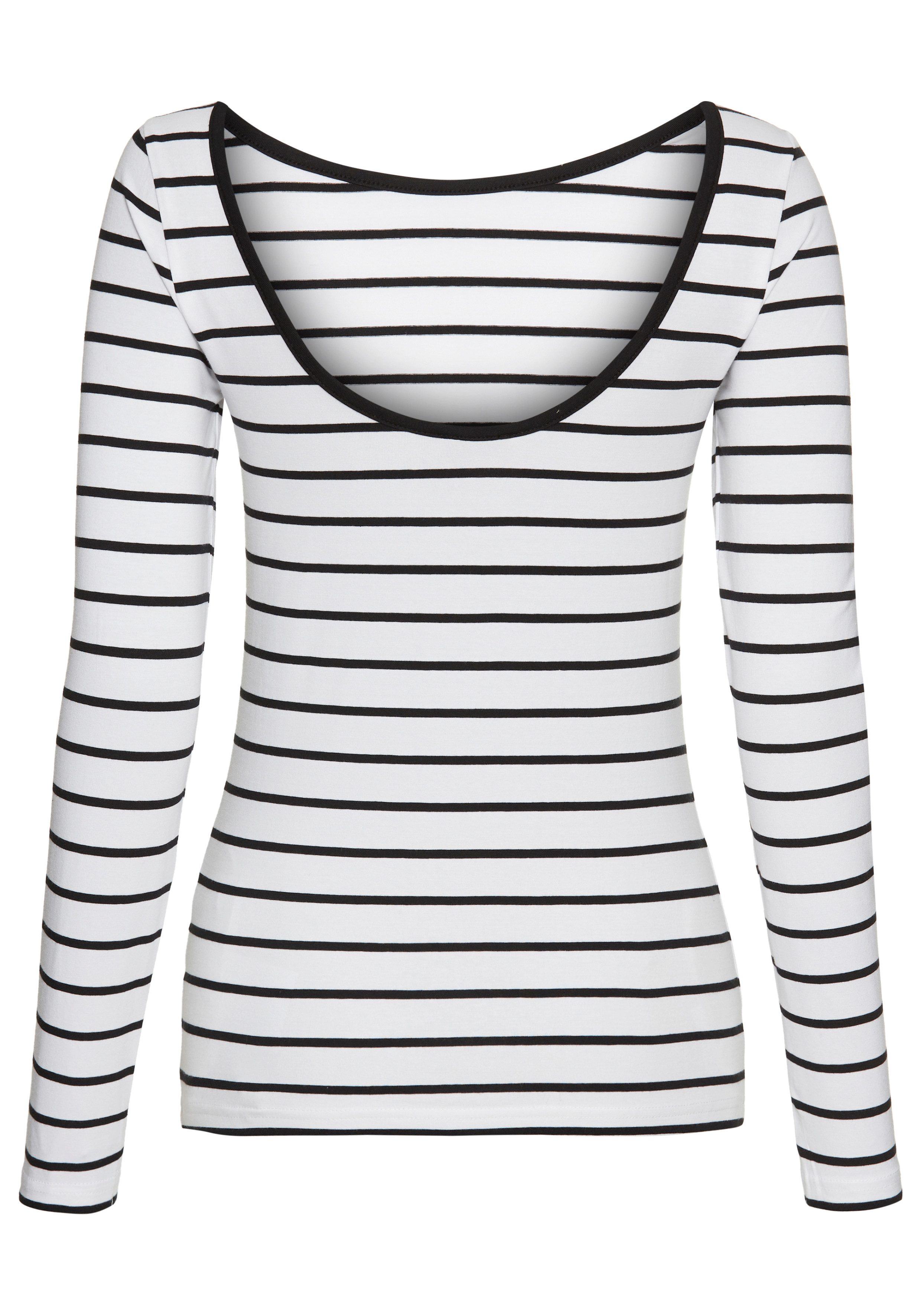 Laura Scott Shirt met lange mouwen met lage ruglijn