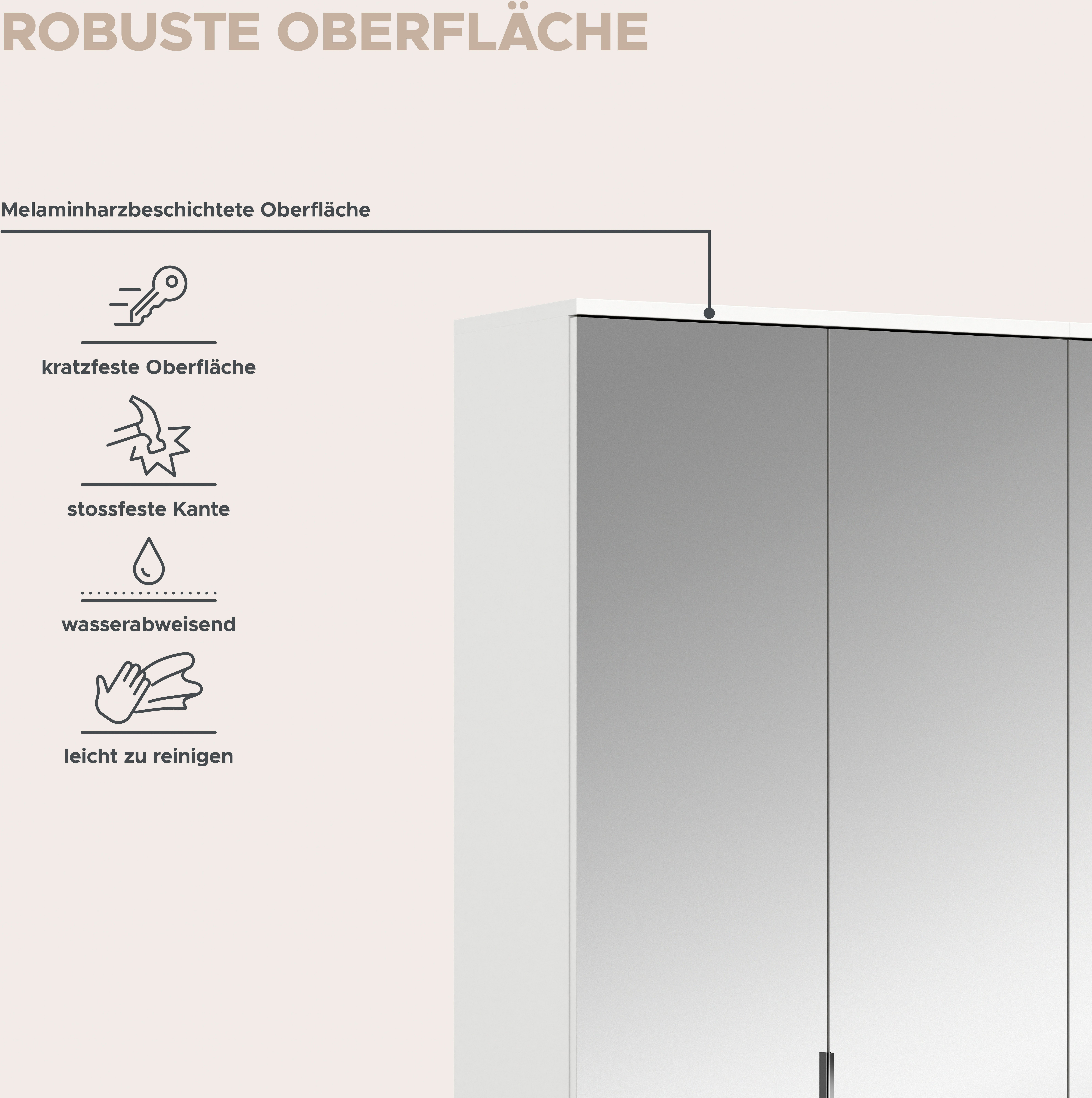 INOSIGN Halmeubelset Trondheim, Breedte 122 cm, bestaande uit 2 Kasten, 8 Deuren, 18 Vakken (set, 2-delig)