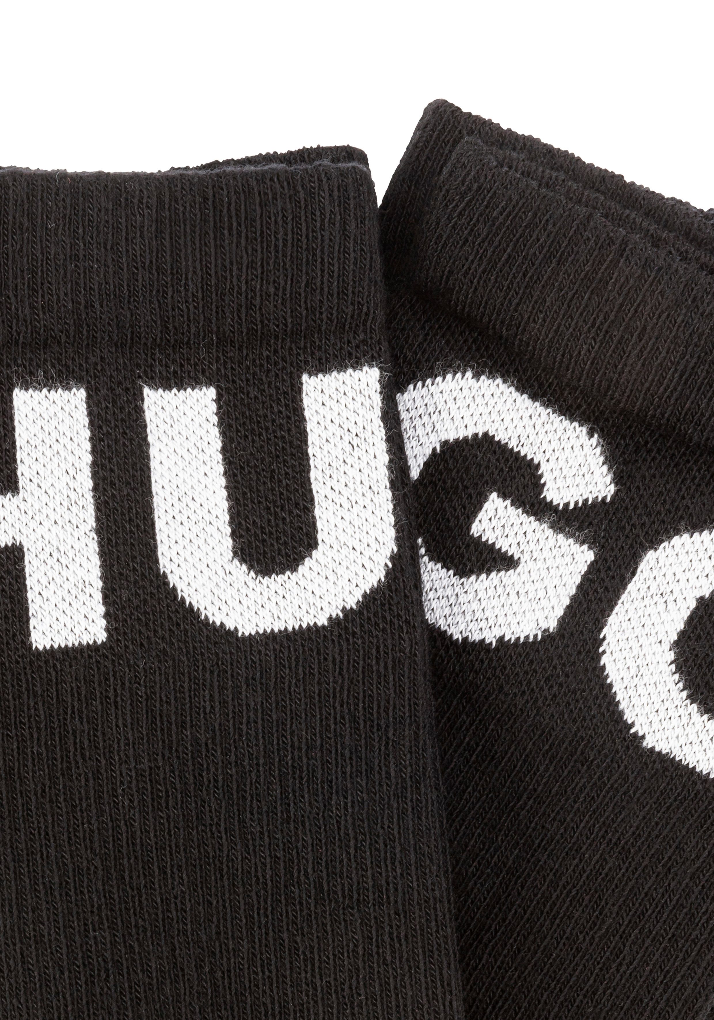 HUGO underwear Vrijetijdssokken 3P QS ICONIC CC 1 met hugo logo-borduursel in contrastkleur (3 paar Set van 3)