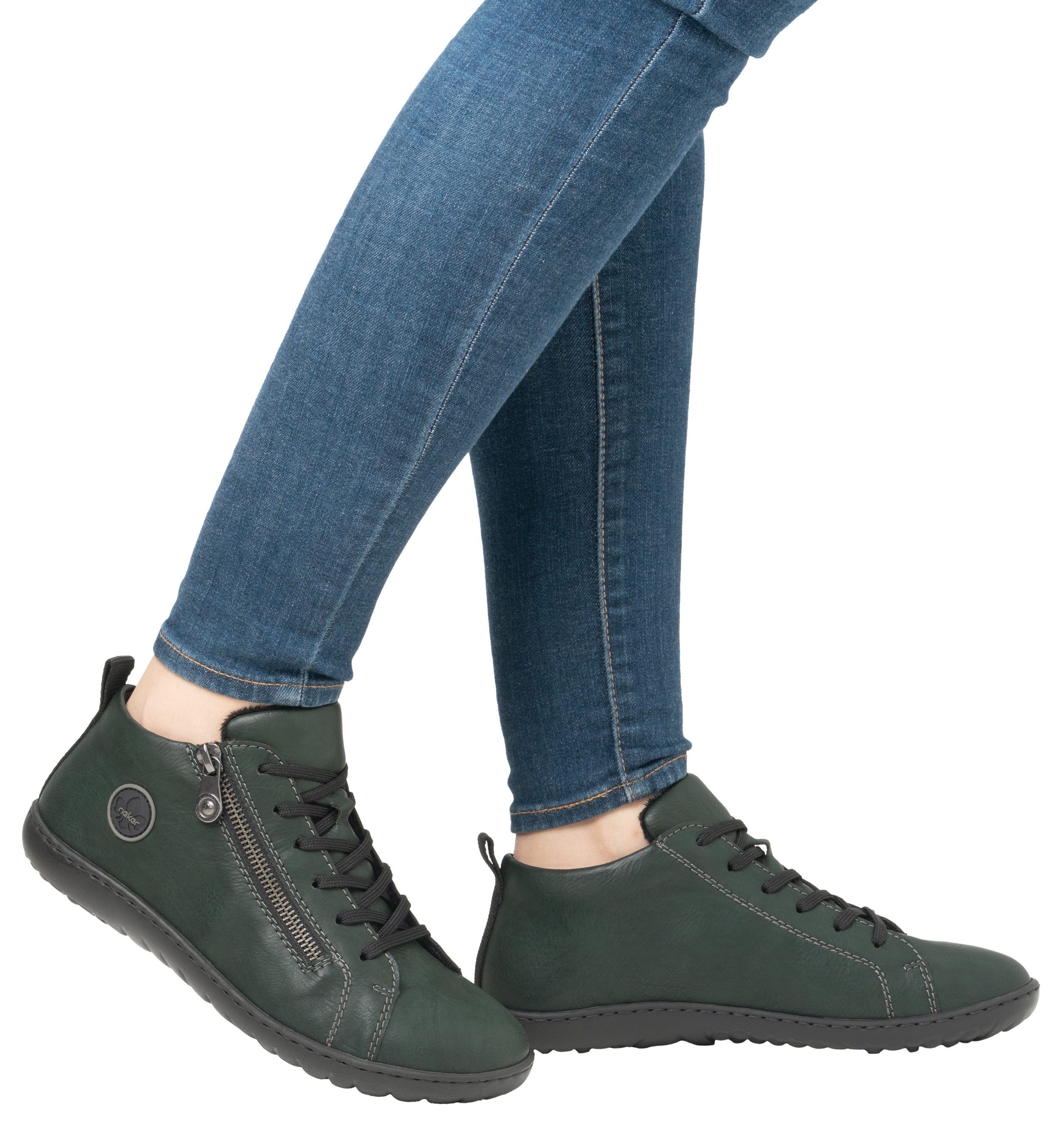 Rieker Sneakers , vrijetijdsschoen, lage schoen, veterschoen in comfortabele vorm