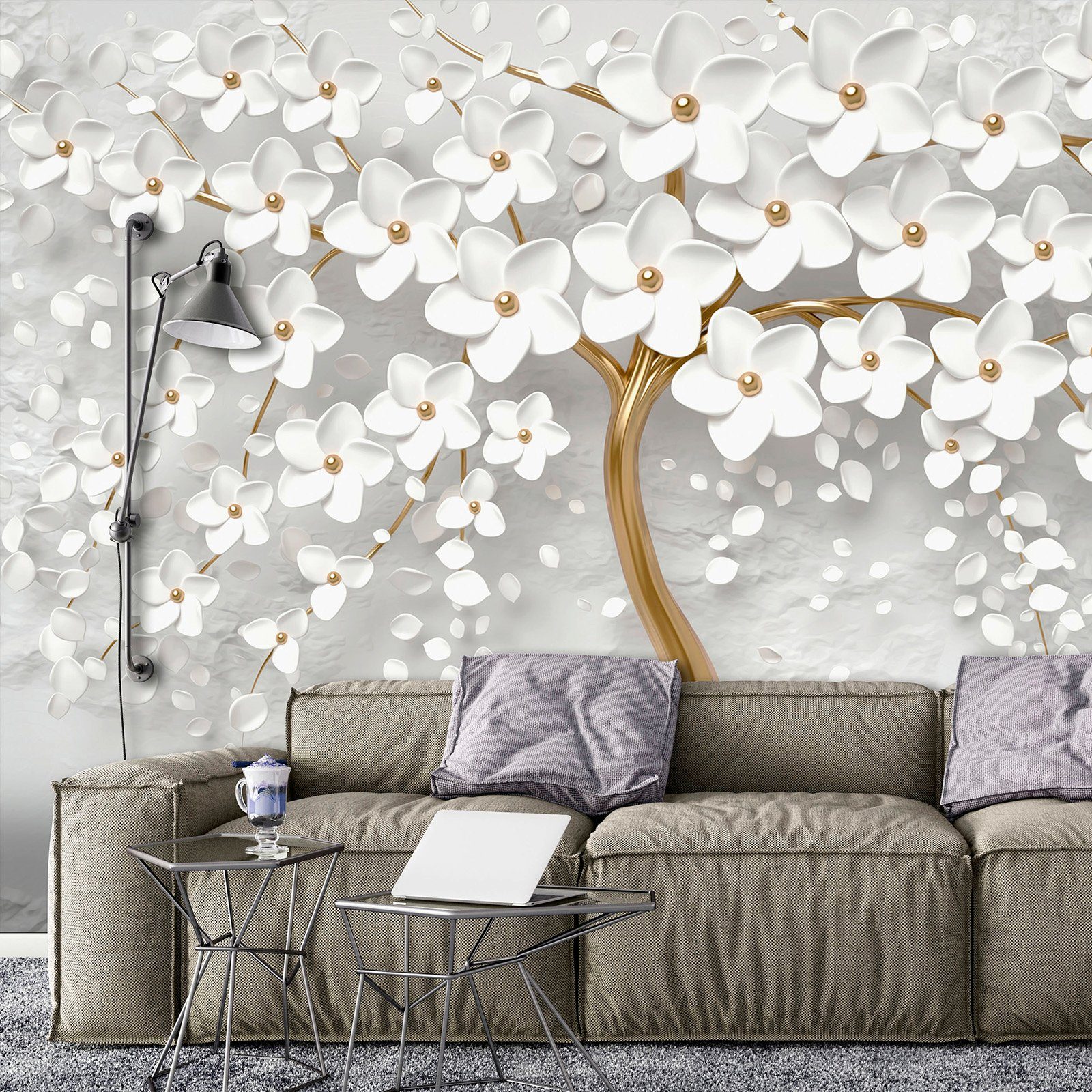 Bedenken een Meerdere Consalnet Vliesbehang 3D boom met bloemen abstract, modern, fotobehang voor  woonkamer of slaapkamer in de online shop | OTTO