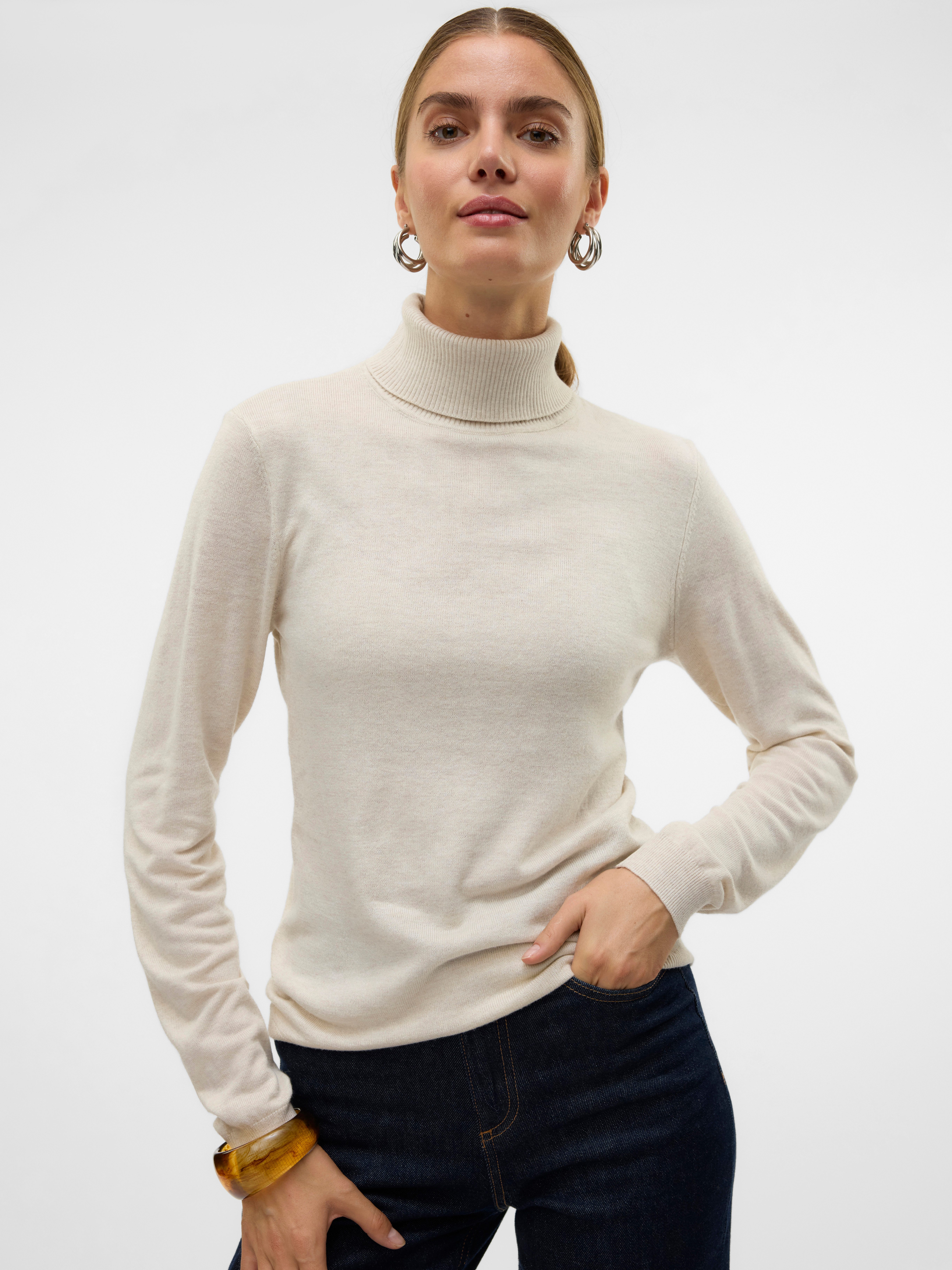 Vero Moda Gebreide trui VMIRIS LS ROLLNECK PULLOVER GA NOOS